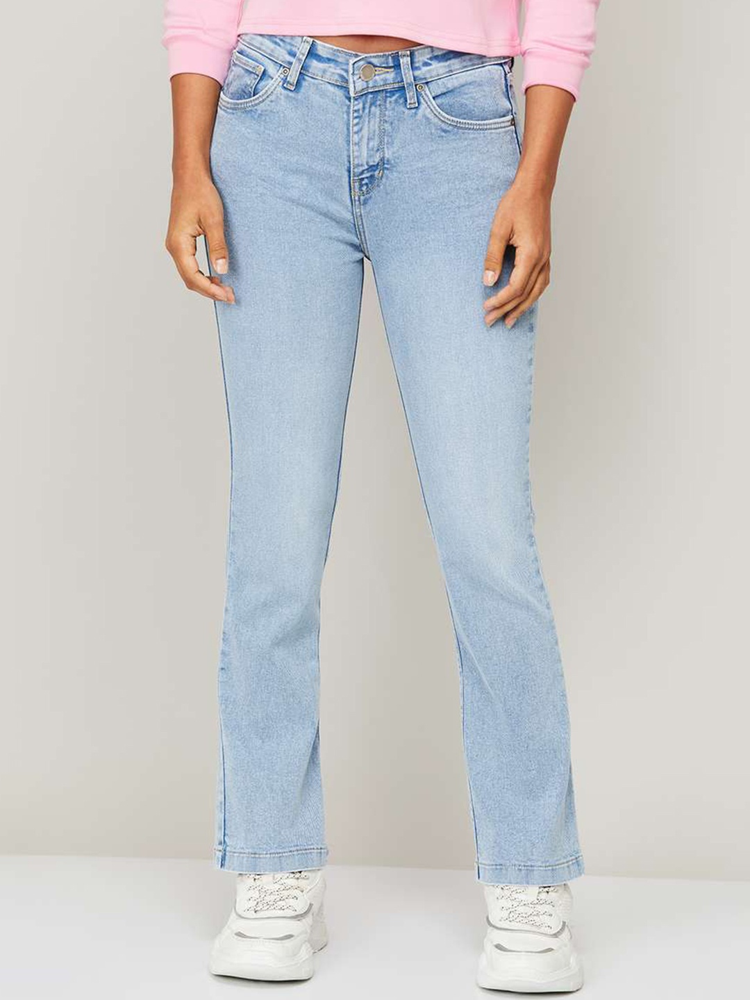 

Xpose Women Comfort Bootcut Clean Look Stretchable Jeans, Blue