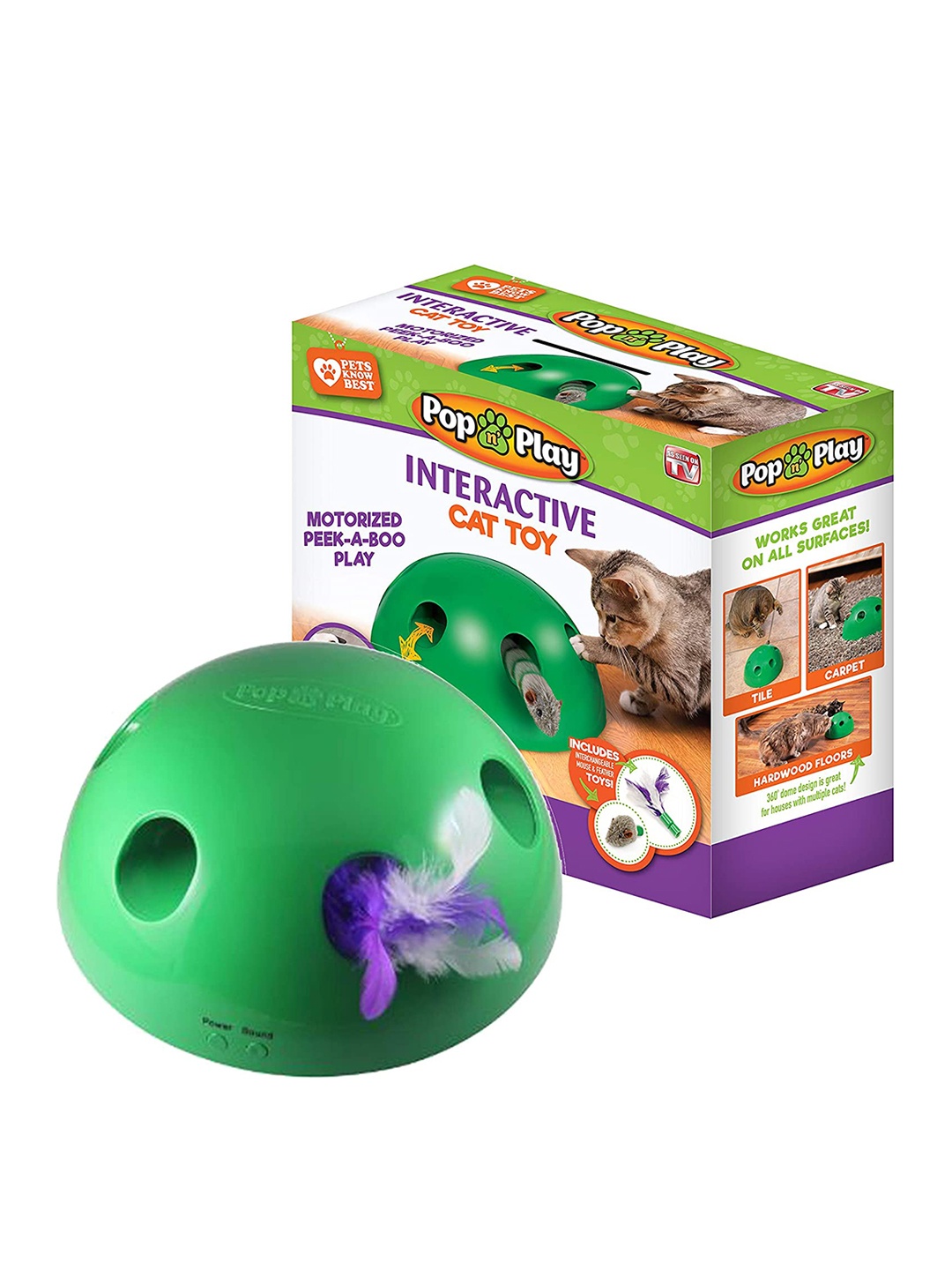 

Pawsindia Green Interactive Cat Toy