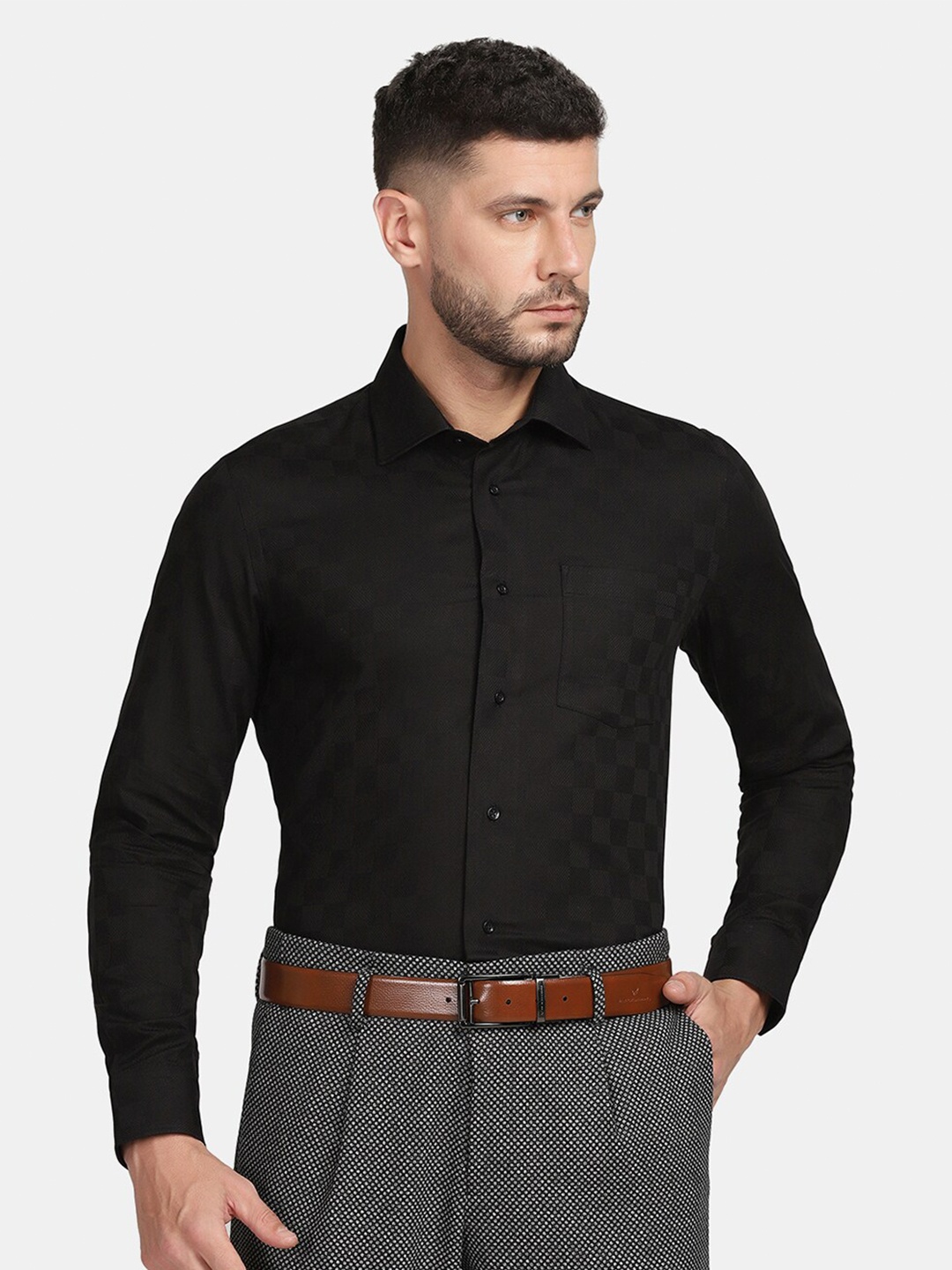 

Blackberrys Men Black Slim Fit Formal Shirt