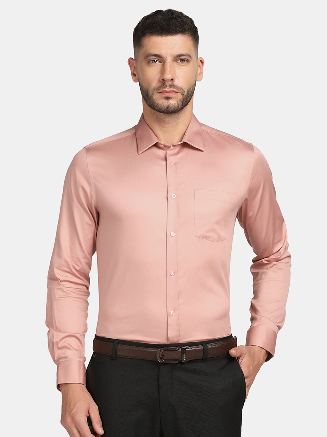 

Blackberrys Men Pink Slim Fit Cotton Formal Shirt