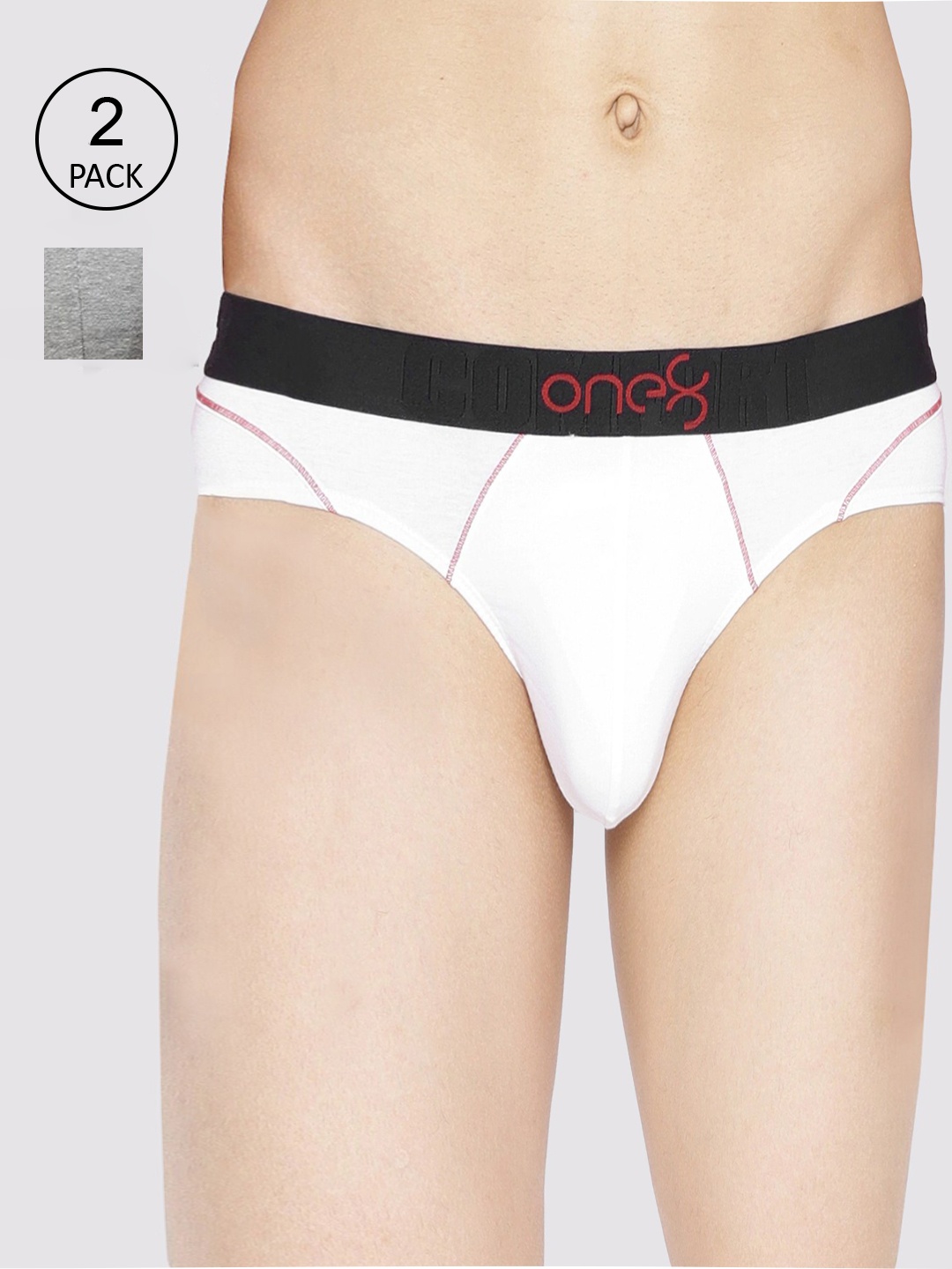 

one8 by Virat Kohli Men Pack of 3Solid Basic Briefs, White