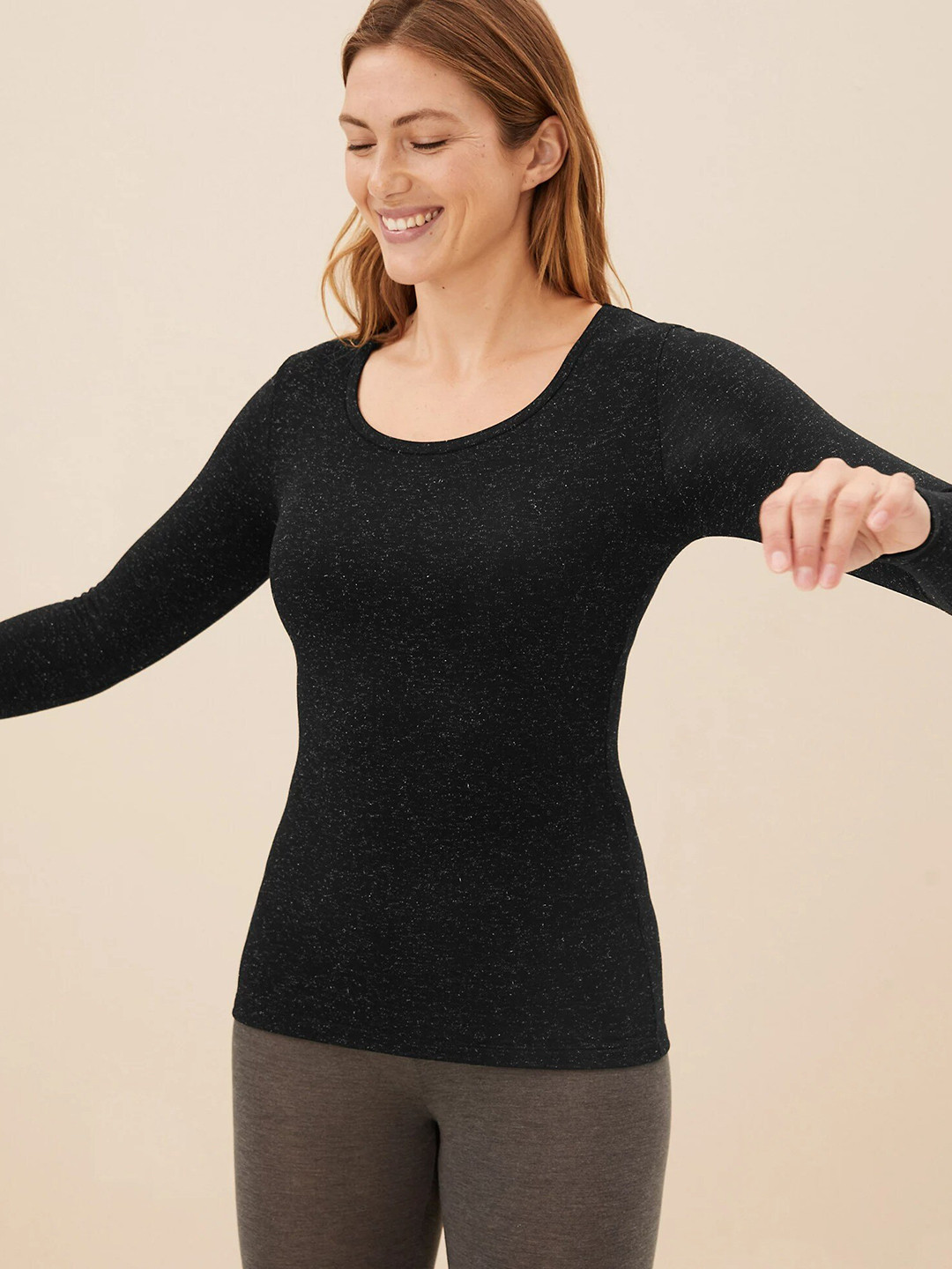 

Marks & Spencer Women Solid Thermal Top, Black