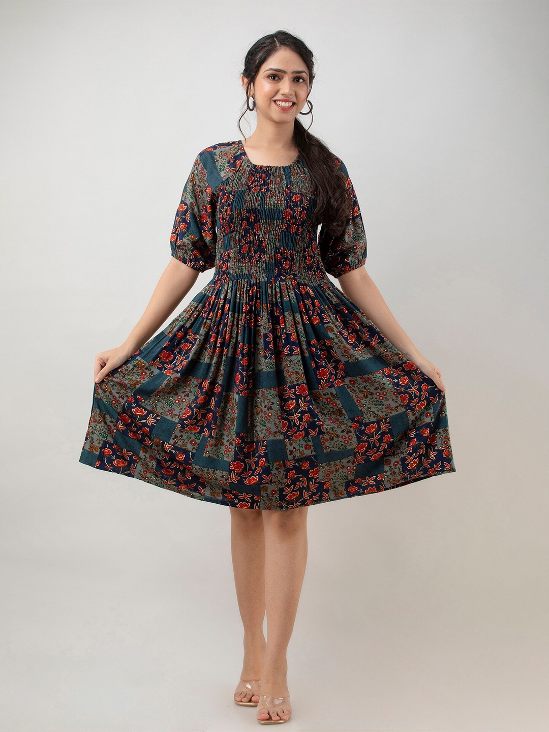 

Aawari Blue Floral Dress