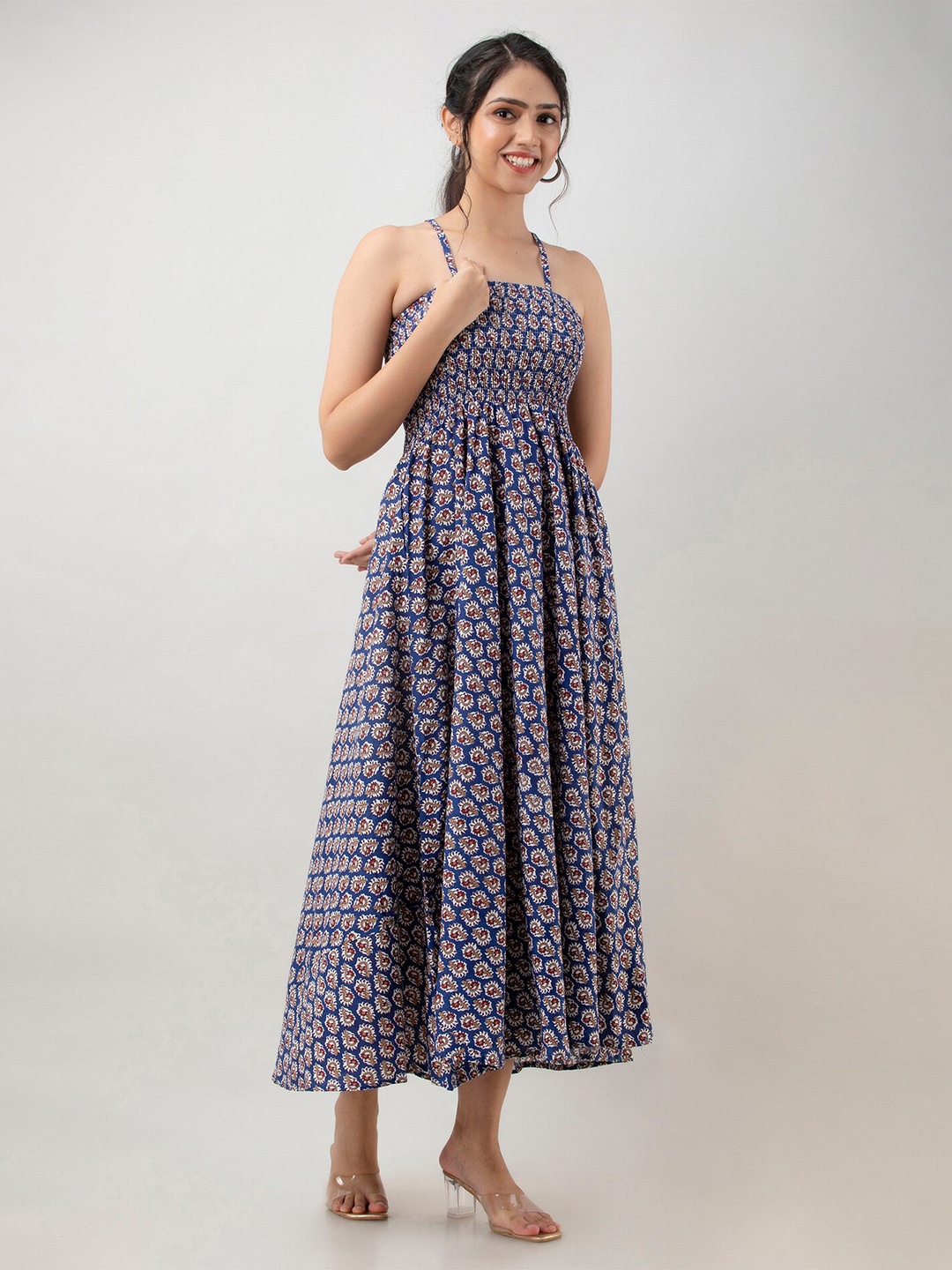 

Aawari Blue Floral Maxi Maxi Dress