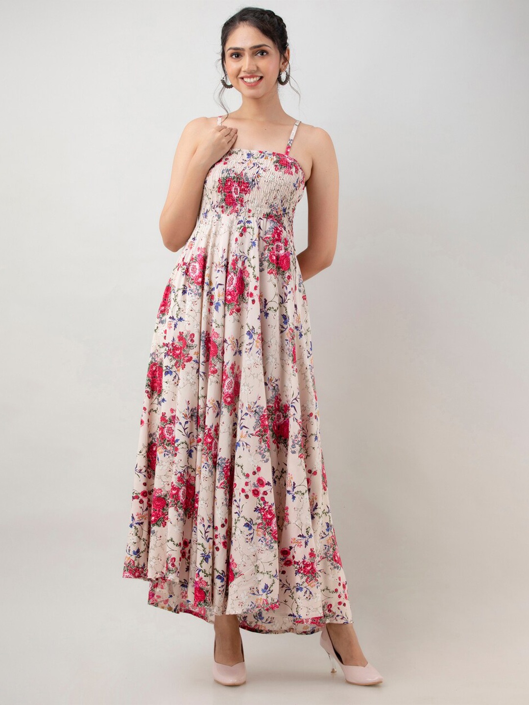 

Aawari White Floral Maxi Maxi Dress