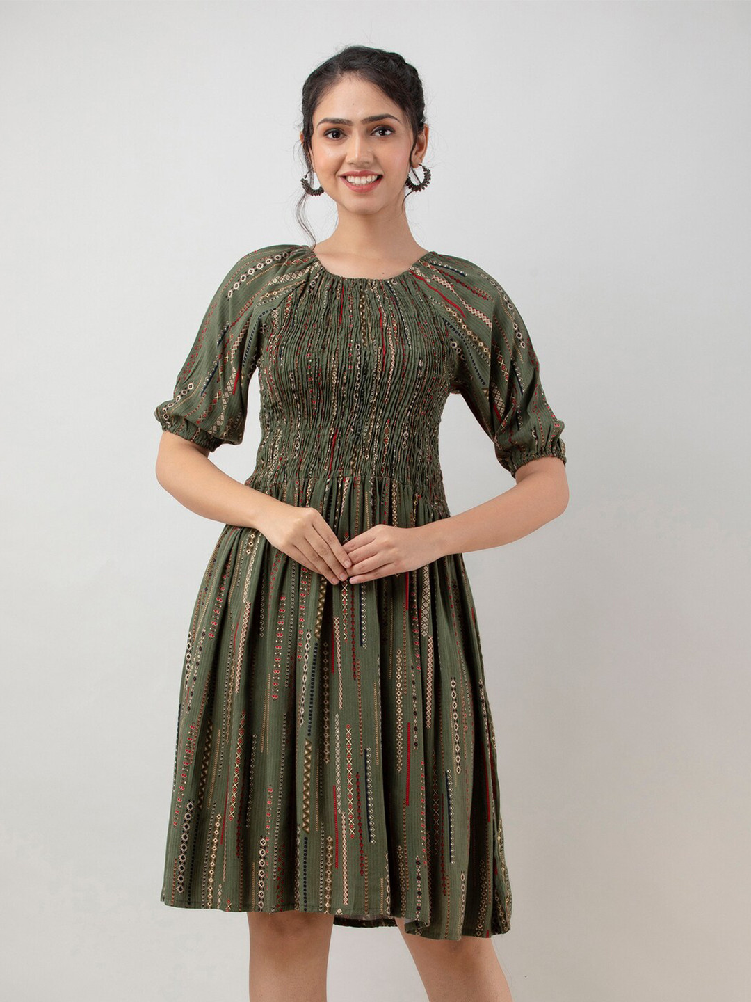 

Aawari Green Floral Dress