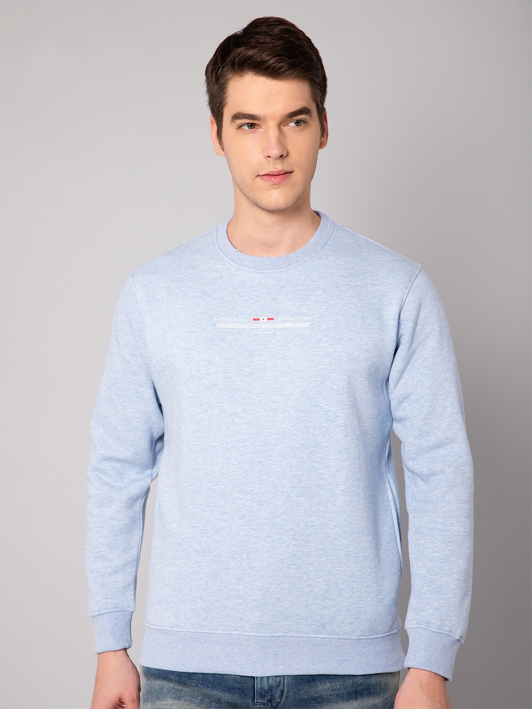 

Cantabil Men Blue Solid Sweatshirt