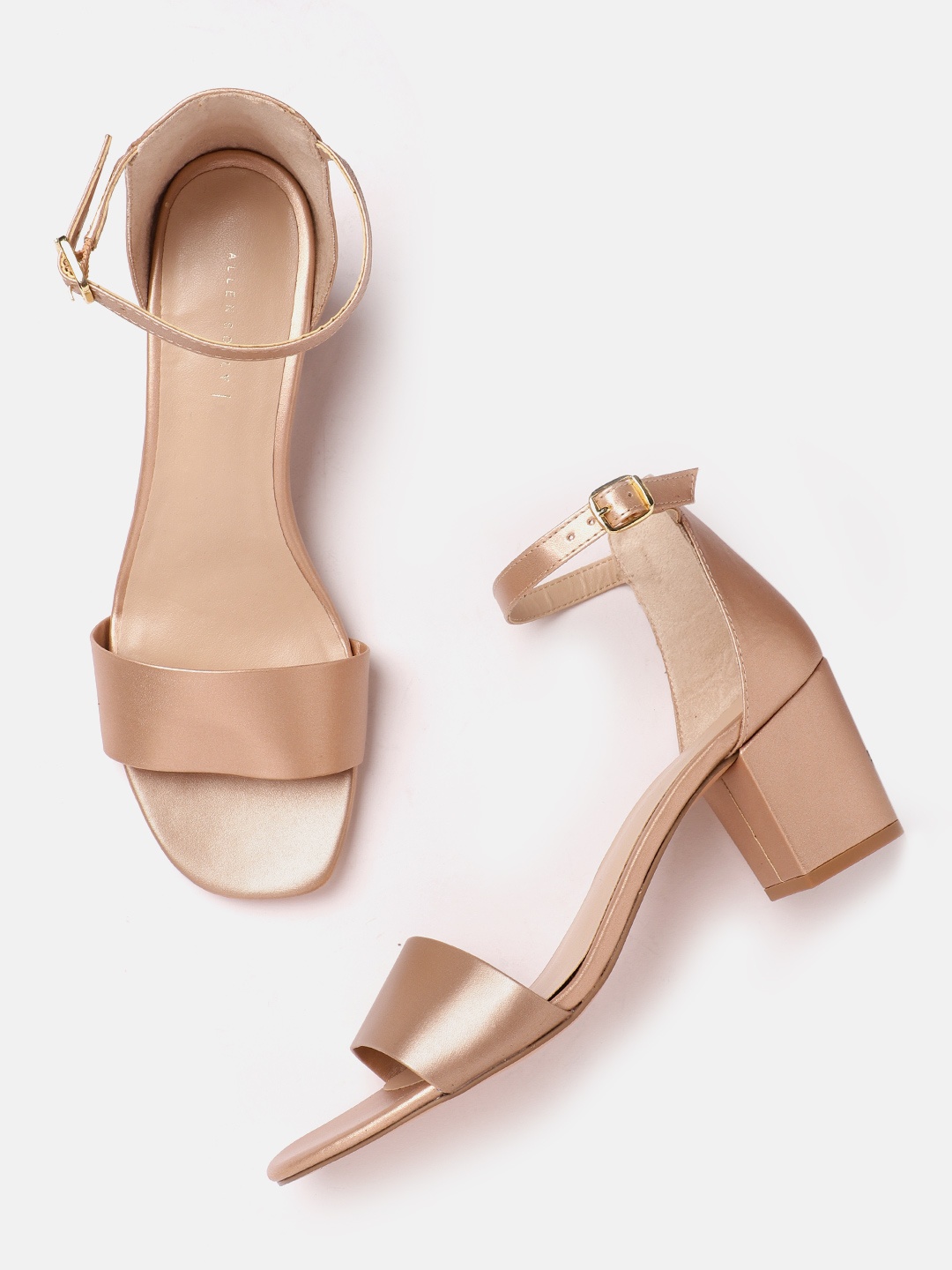 

Allen Solly Mid-Top Block Heels, Peach