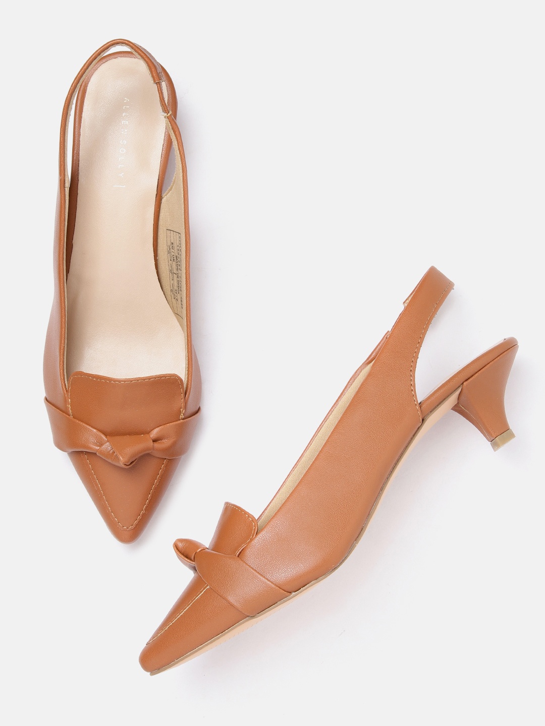 

Allen Solly Pumps with Bow Detail, Tan