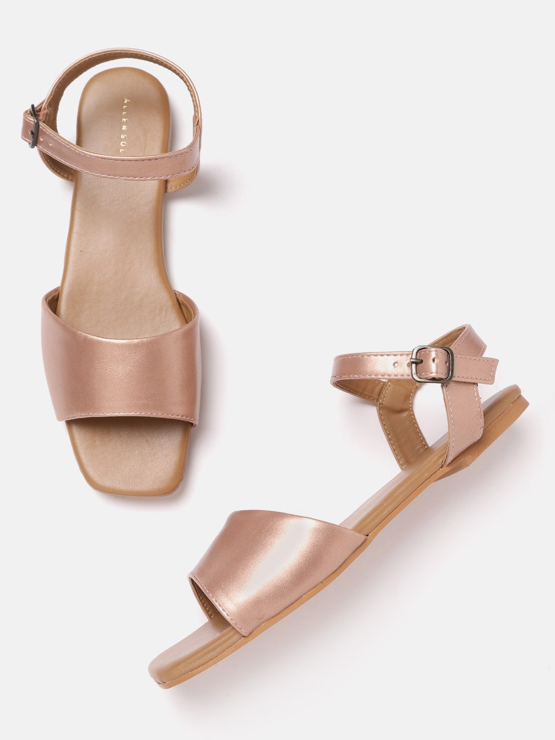 

Allen Solly Women Rose Gold Solid Open Toe Flats