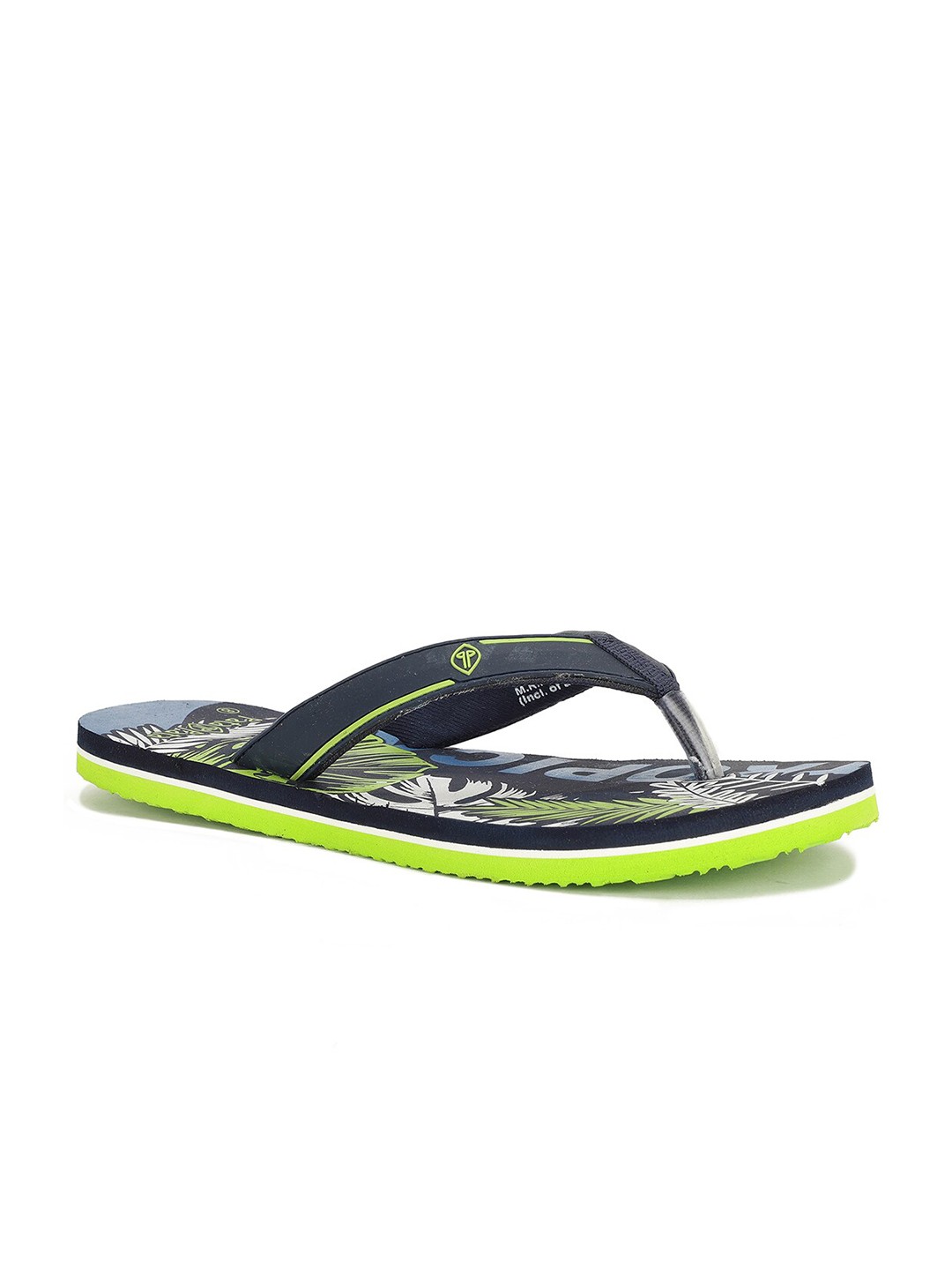 

Bata Men Blue & Green Printed Thong Flip-Flops