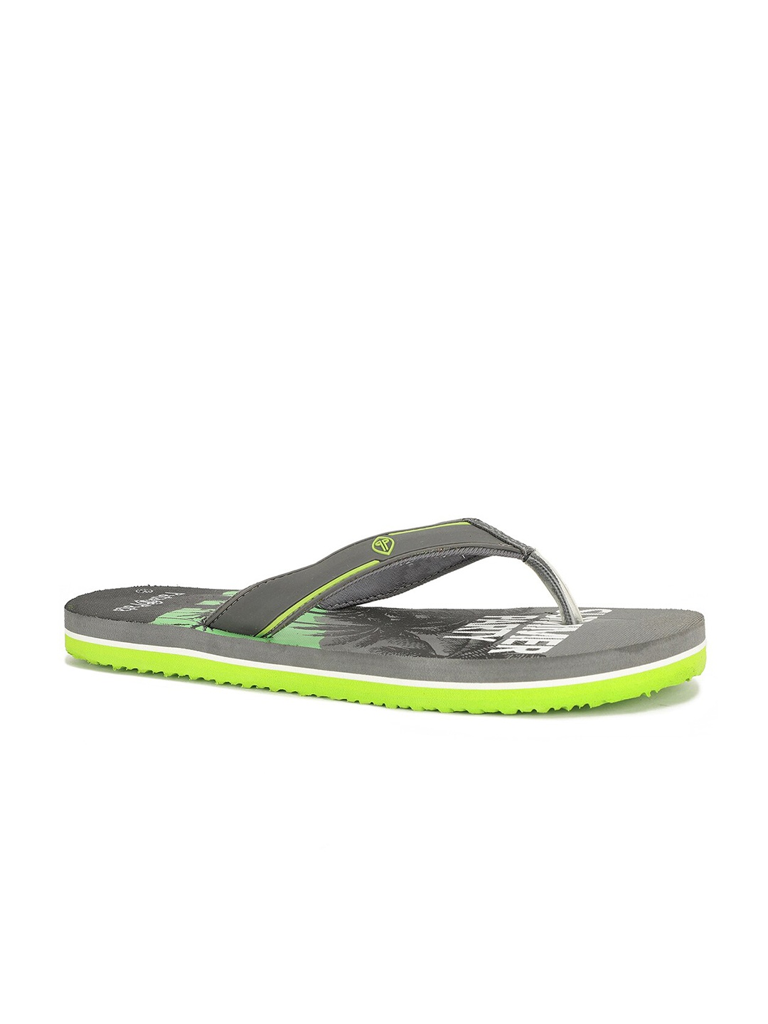 

Bata Men Grey & White Printed Thong Flip-Flops