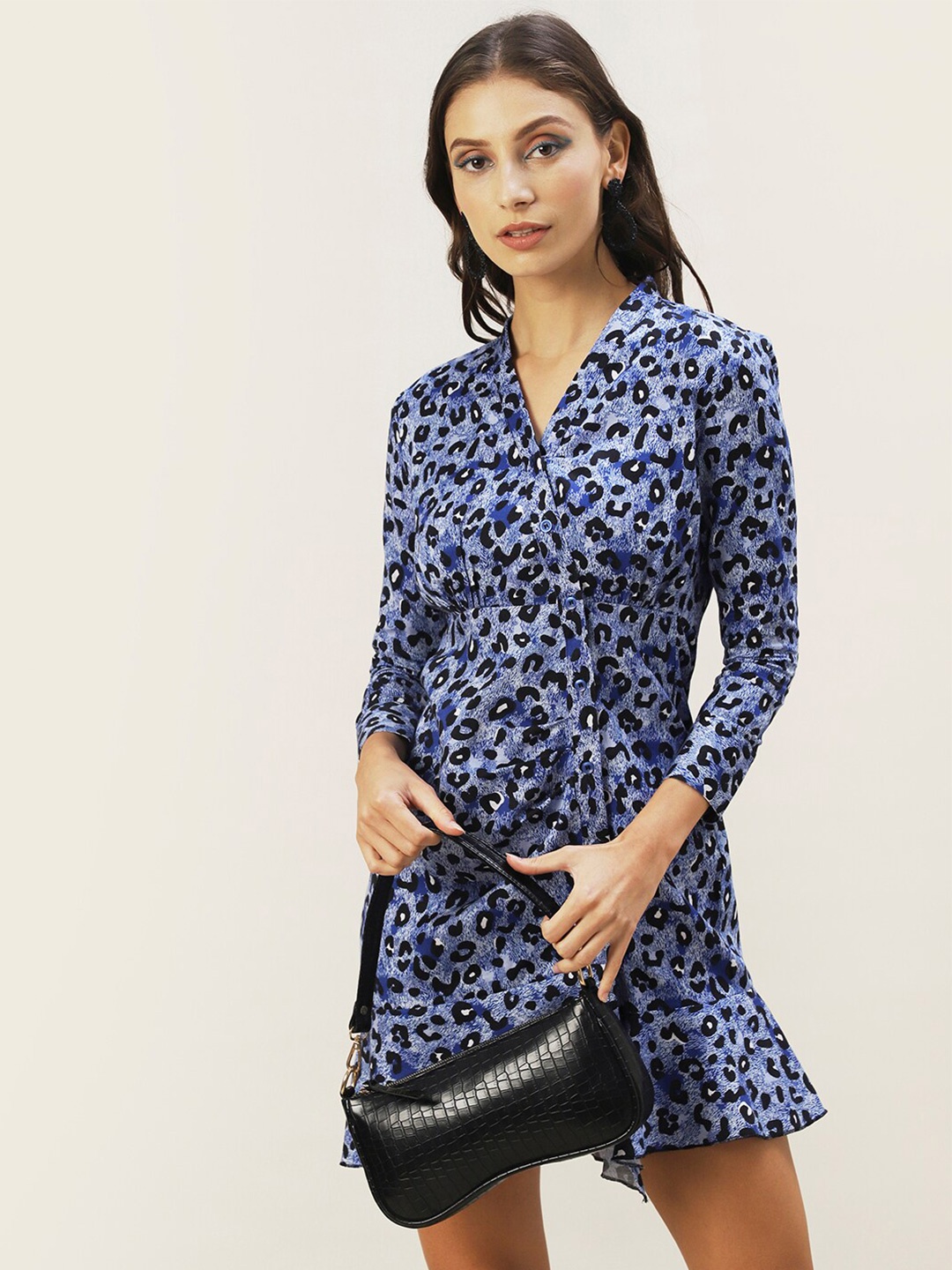 

DressBerry Blue Animal Mini Dress