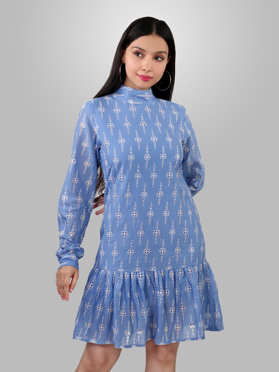 

The Label Bar Blue Drop-Waist Dress