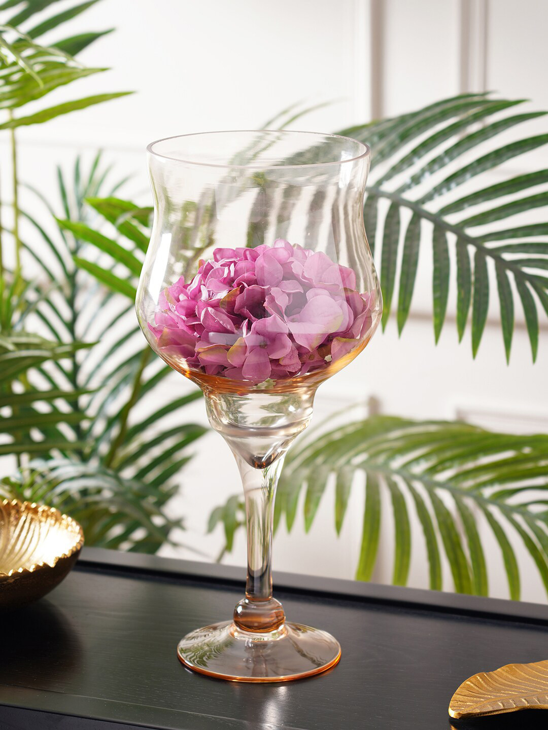 

Pure Home and Living Brown Solid Light Amber Candle Holder