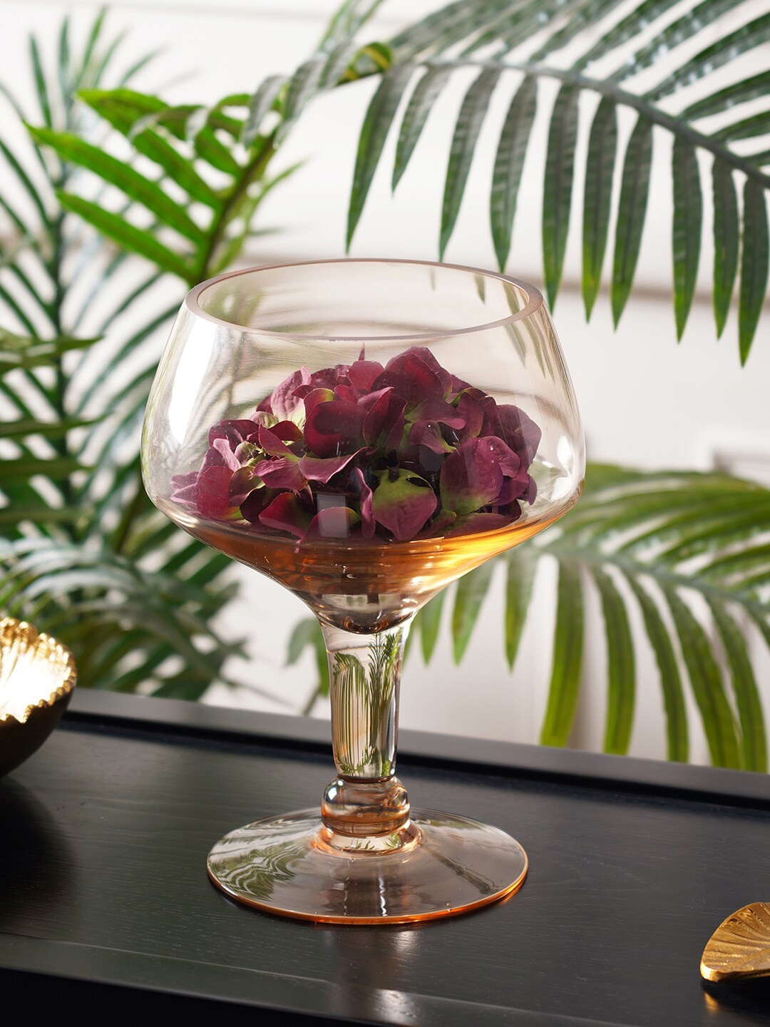 

Pure Home and Living Brown Solid Glass Candle Holder