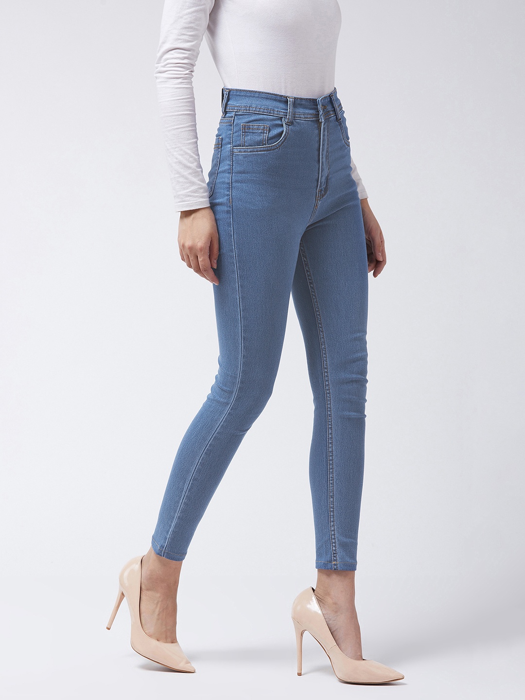 

Miss Chase Women Blue Skinny Fit High-Rise Jeans