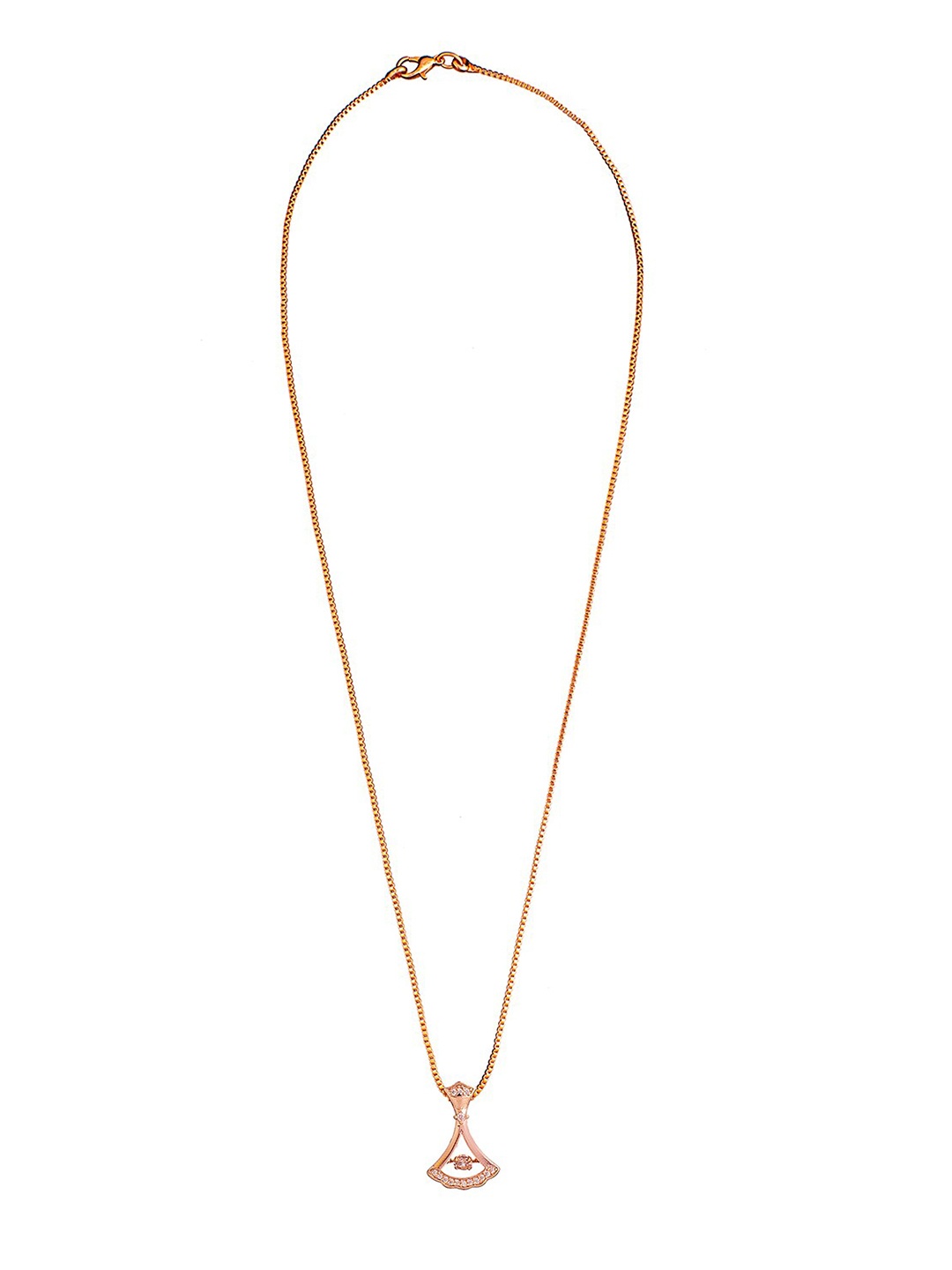 

Shining Jewel - By Shivansh Rose Gold & White Brass Rose Gold-Plated Necklace