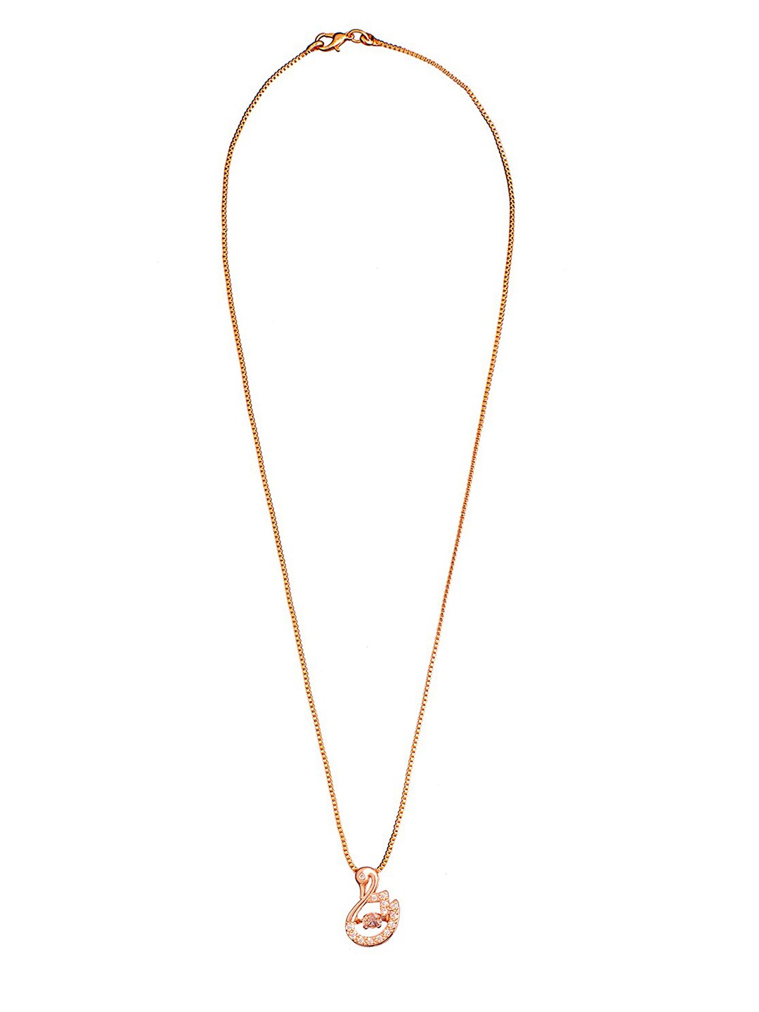

Shining Jewel - By Shivansh Rose Gold & White Brass Rose Gold-Plated Necklace