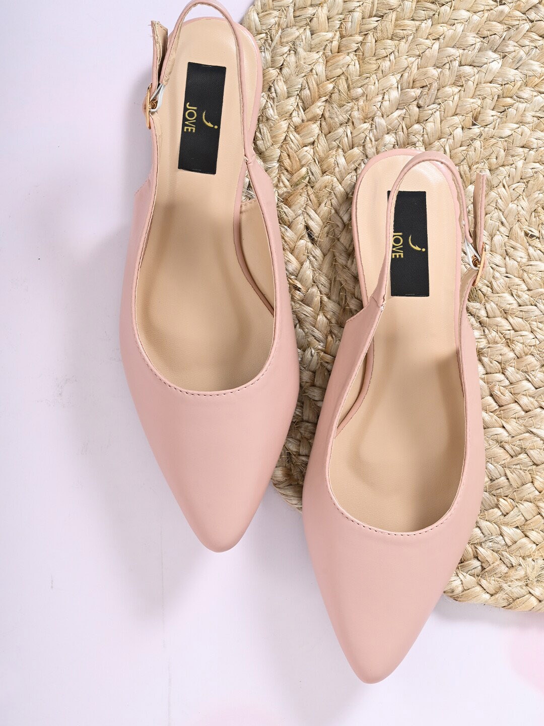 

Jove Women Nude-Coloured Mules Flats