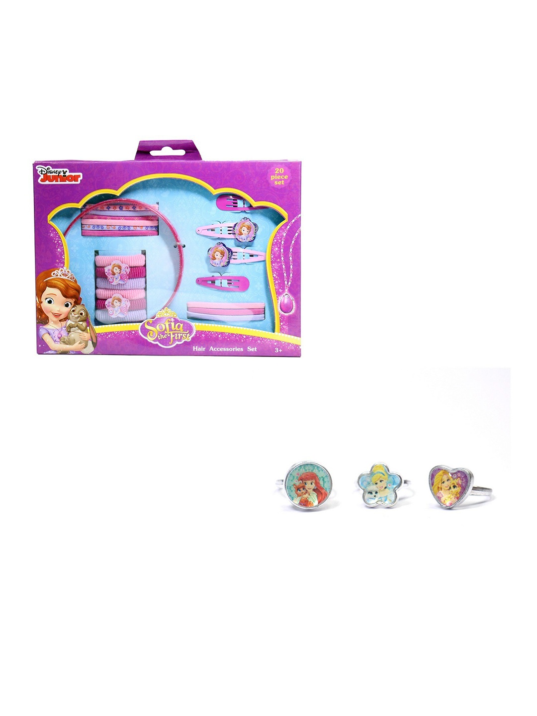 

Disney Girls Set Of 23 Purple & Pink Hair Accessory