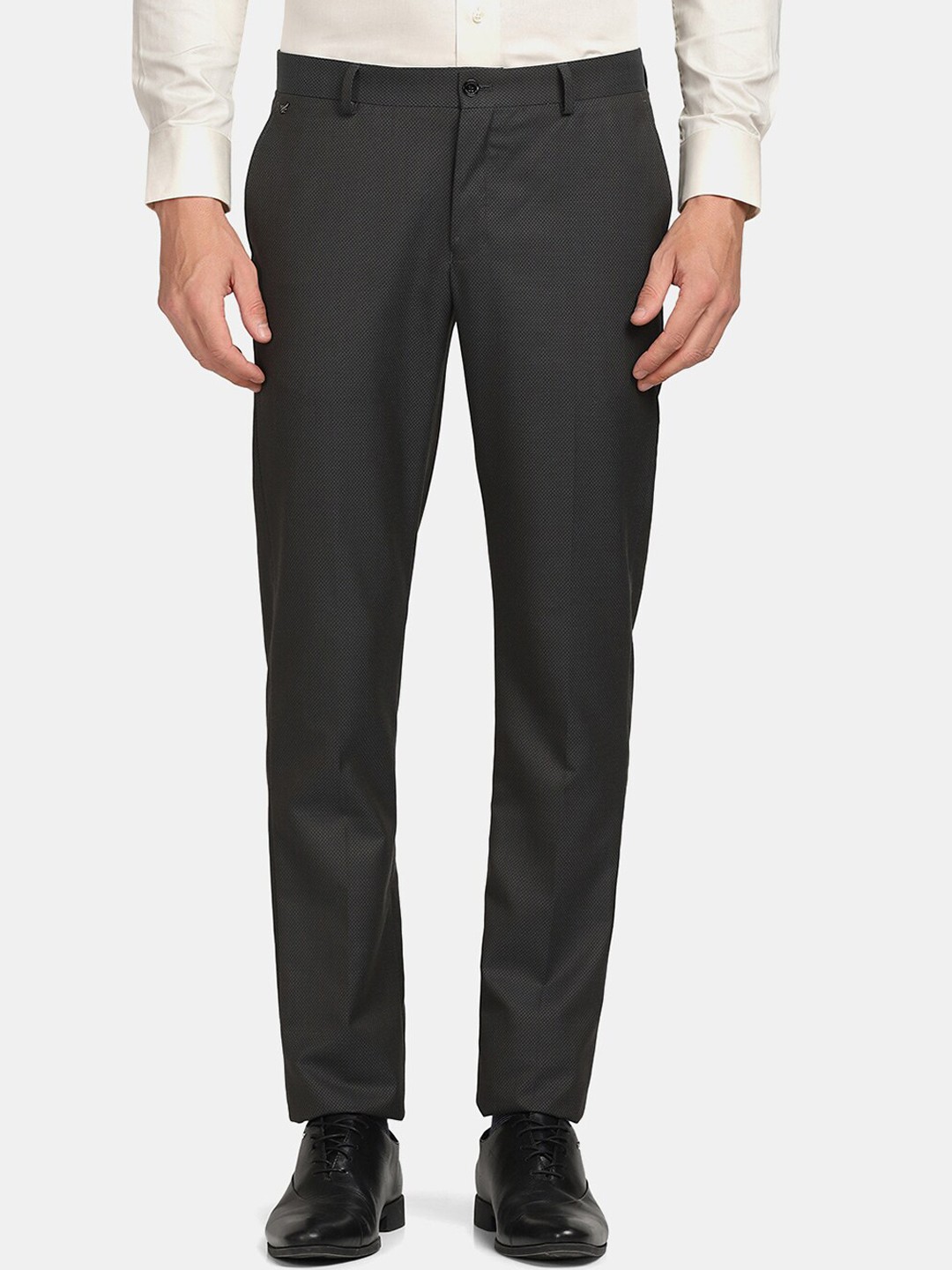 

Blackberrys Men Charcoal Slim Fit Trousers