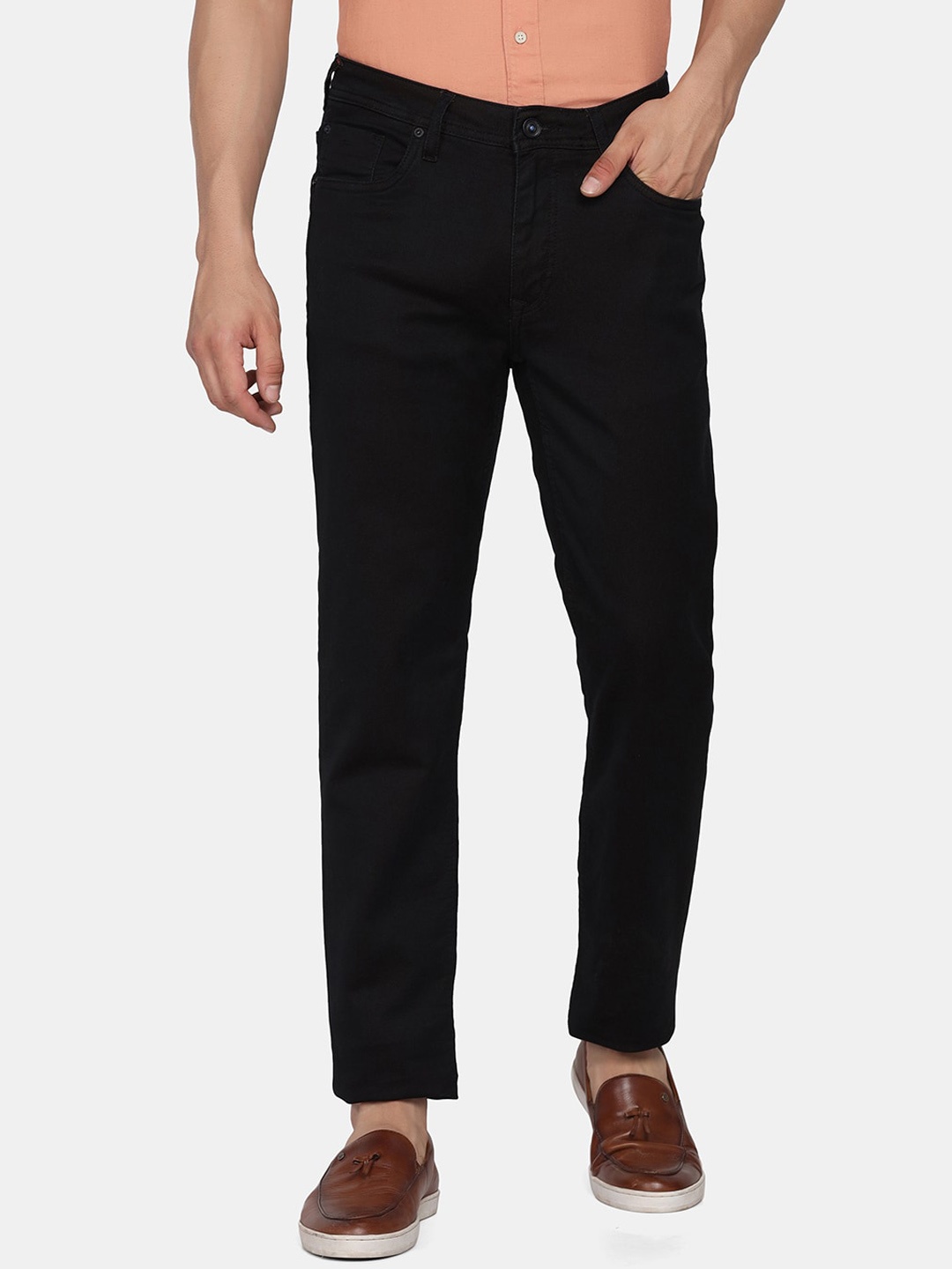 

Blackberrys Men Black Solid Cotton Trouser
