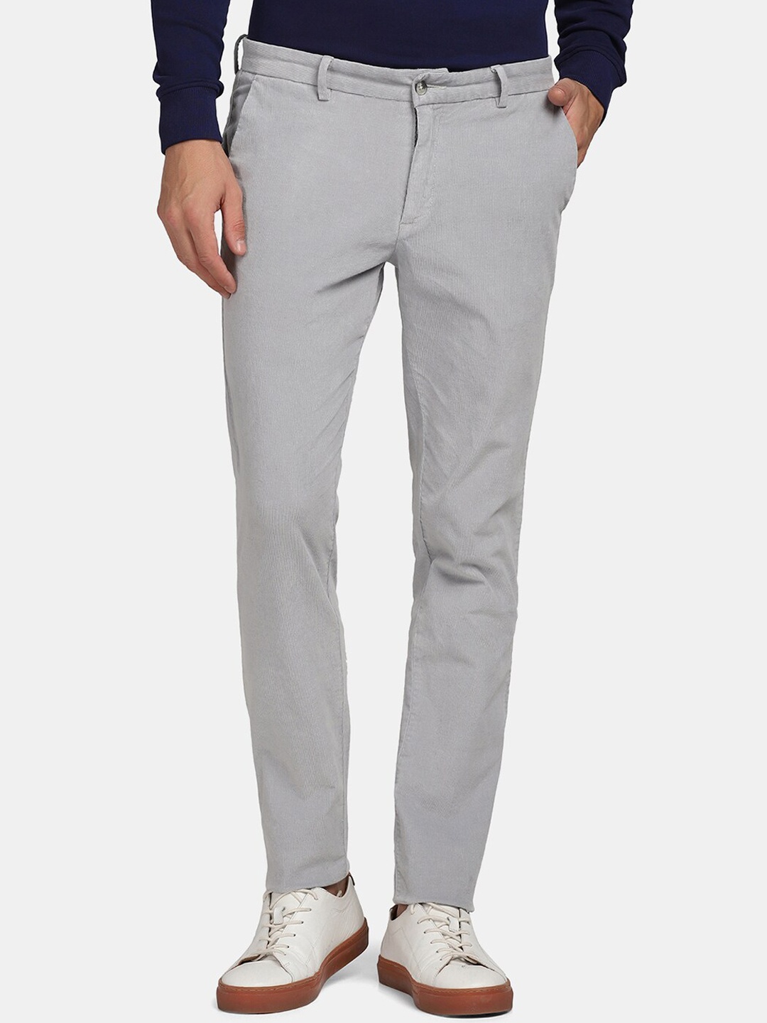 

Blackberrys Men Grey Skinny Fit Trousers