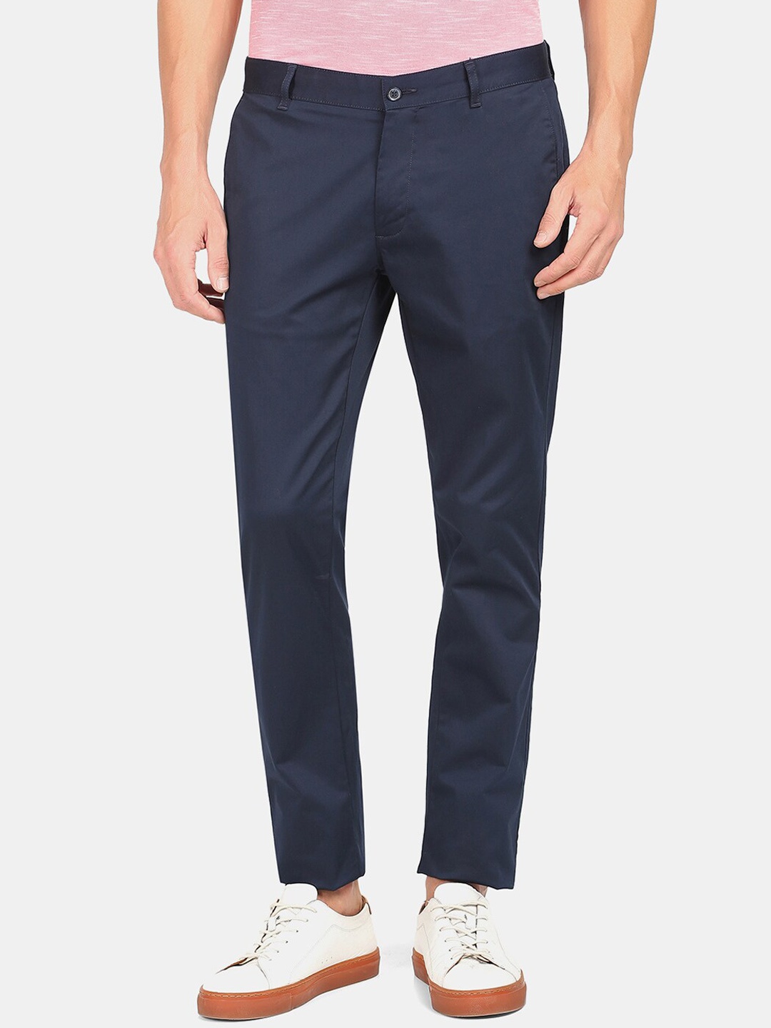

Blackberrys Men Navy Blue Solid Trouser