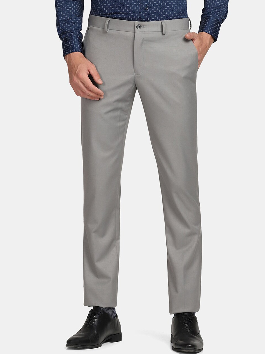 

Blackberrys Men Grey Slim Fit Trouser