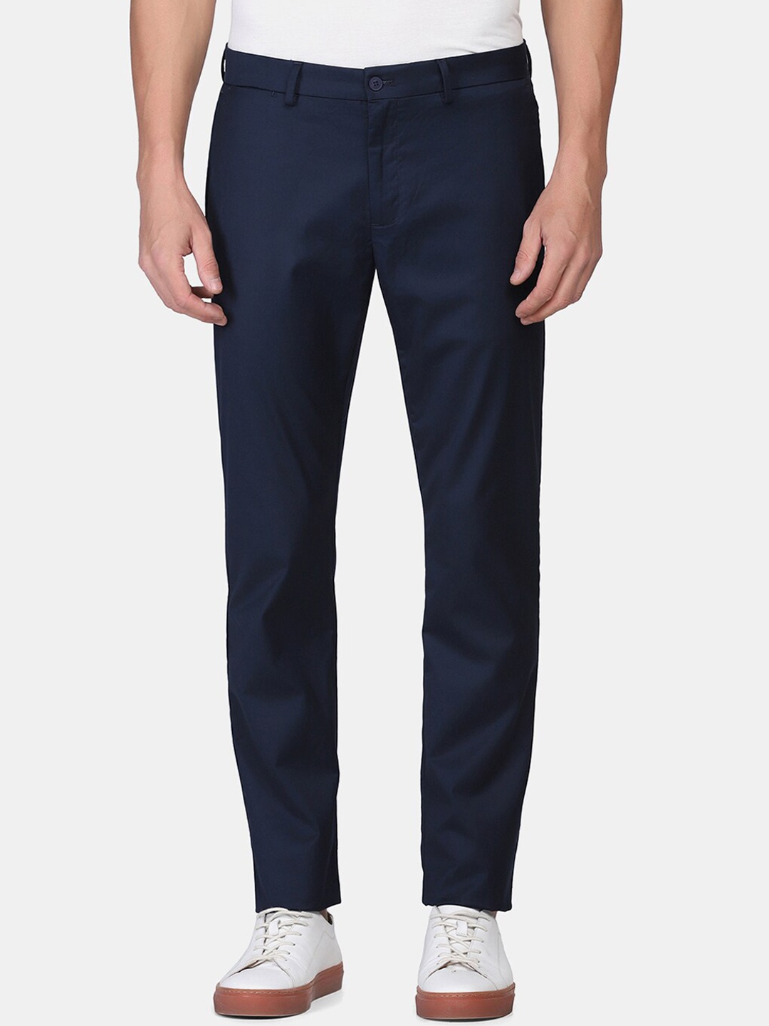

Blackberrys Men Navy Blue Slim Fit Trousers