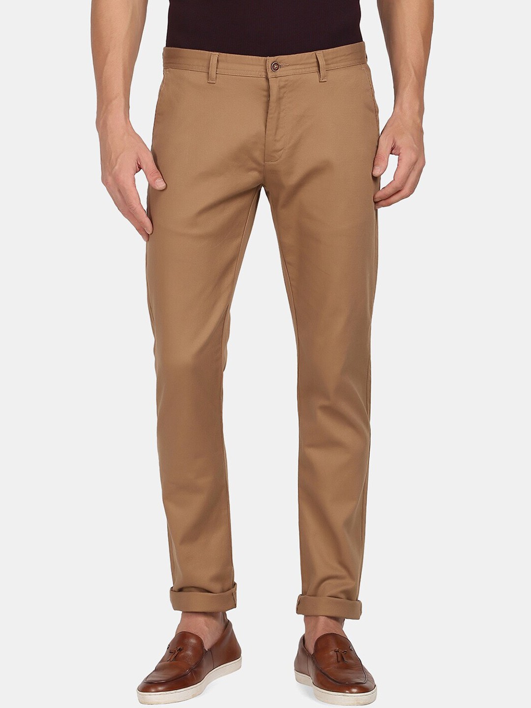

Blackberrys Men Brown Slim Fit Chinos Trousers