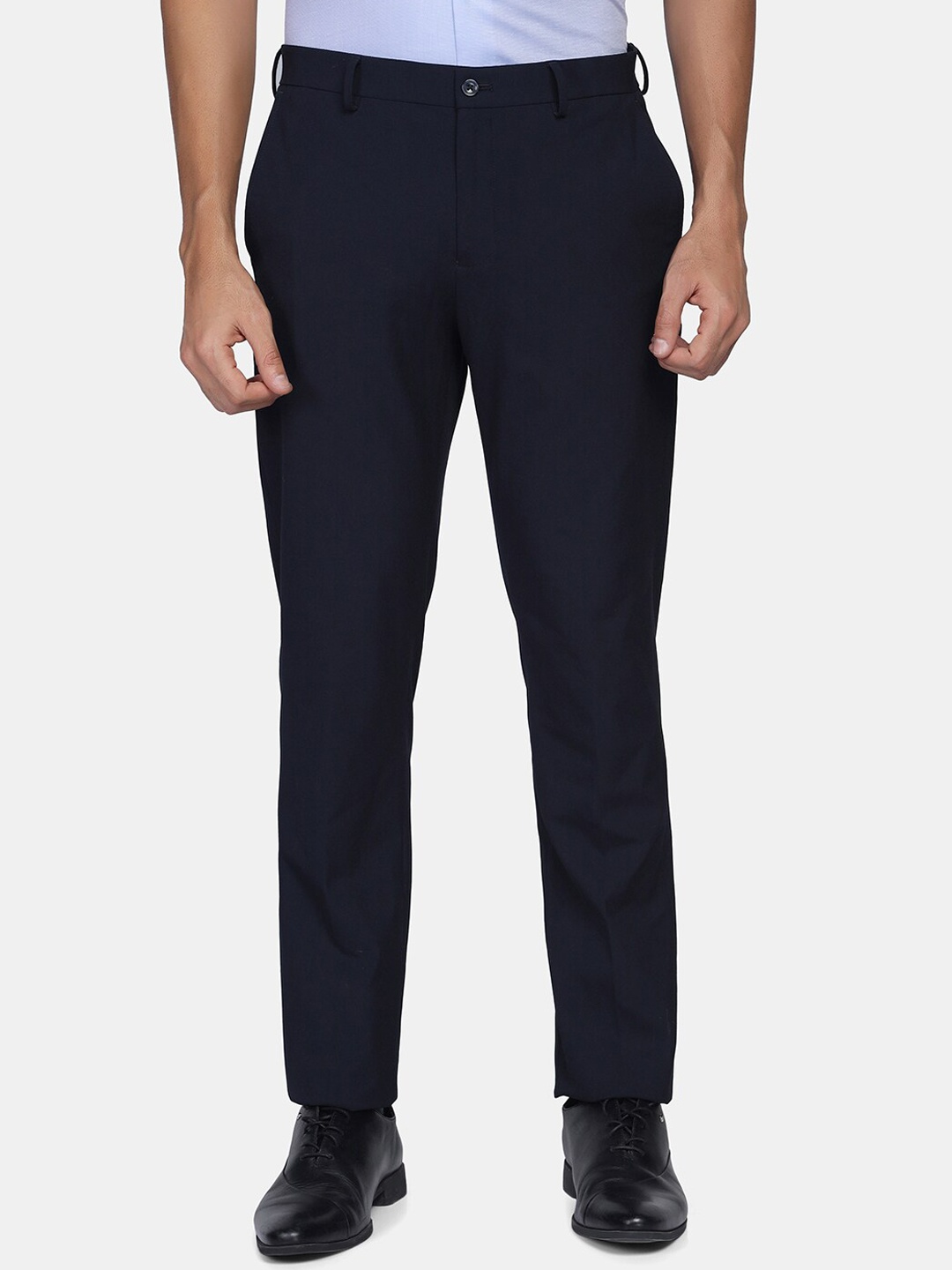 

Blackberrys Men Navy Blue Slim Fit Trousers