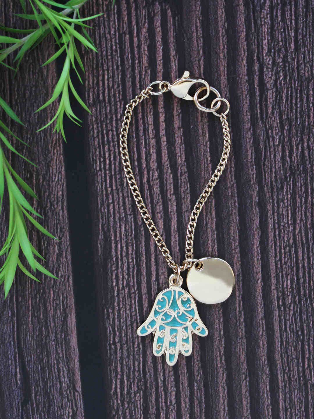 

Runway Ritual Gold -Toned Blue Evil Eye Designed Watch Charms