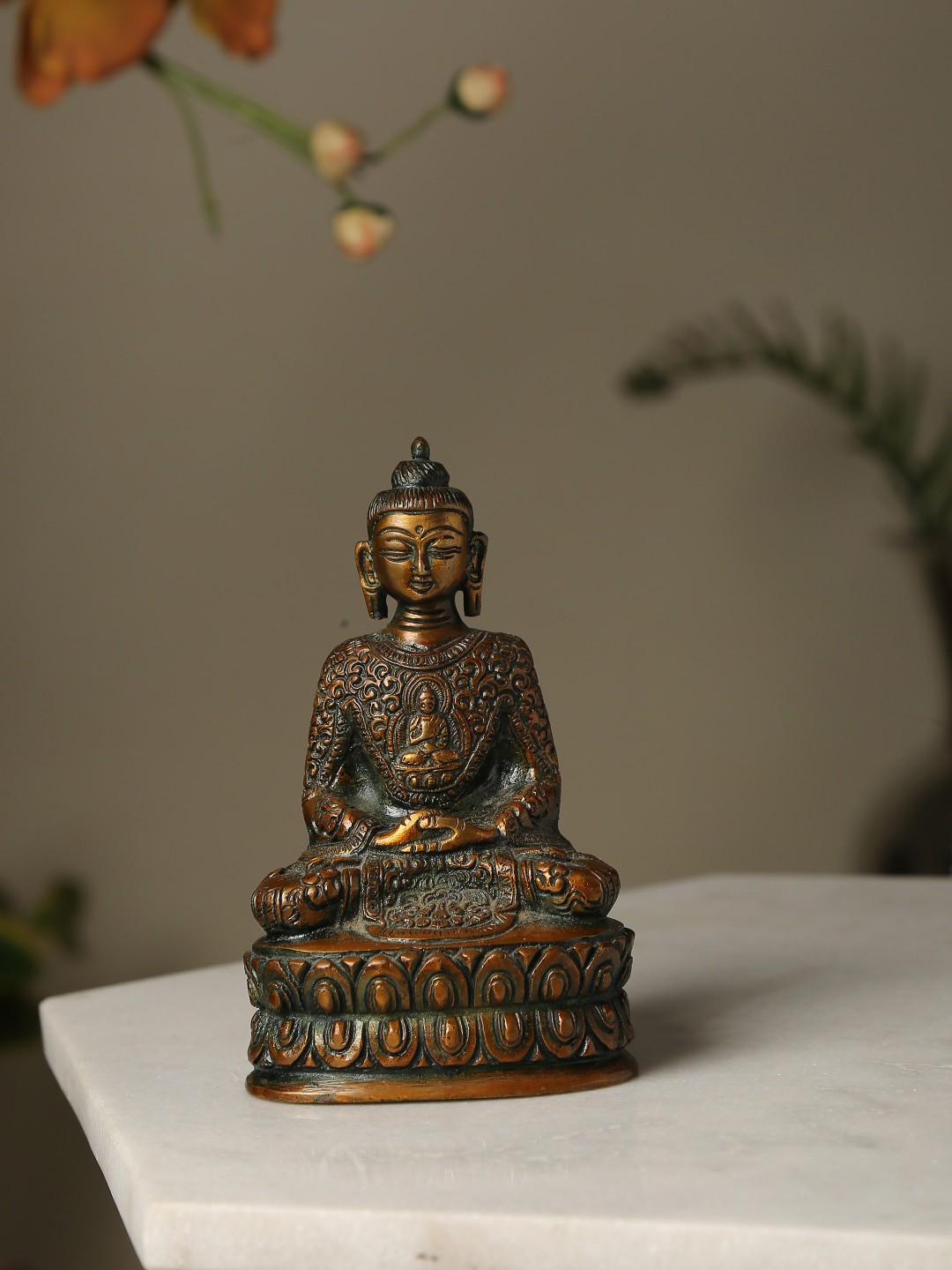 

Amoliconcepts Brown Buddha Antique Finish Showpieces