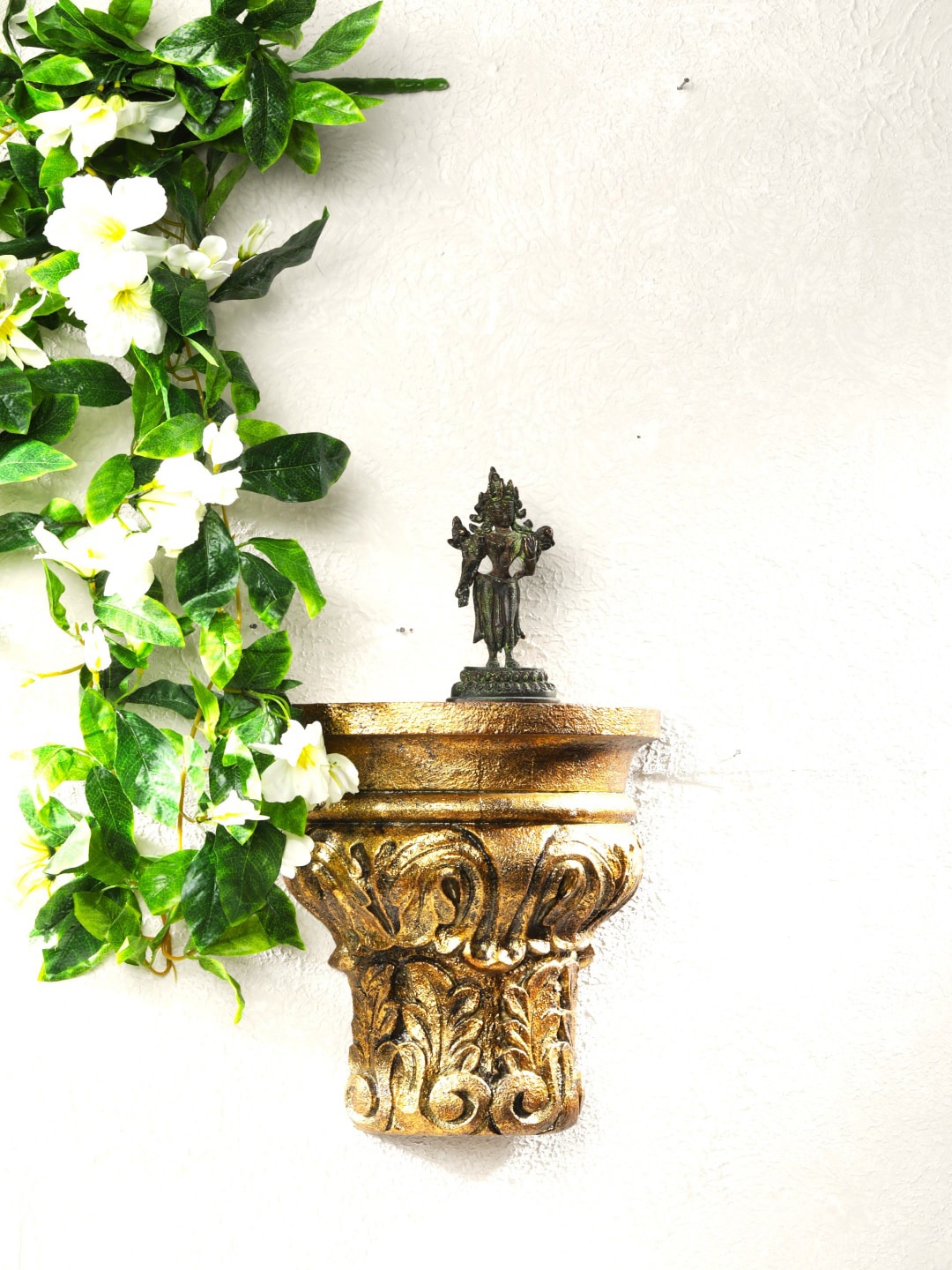 

Amoliconcepts Antique Finish Tara Devi Showpiece, Green