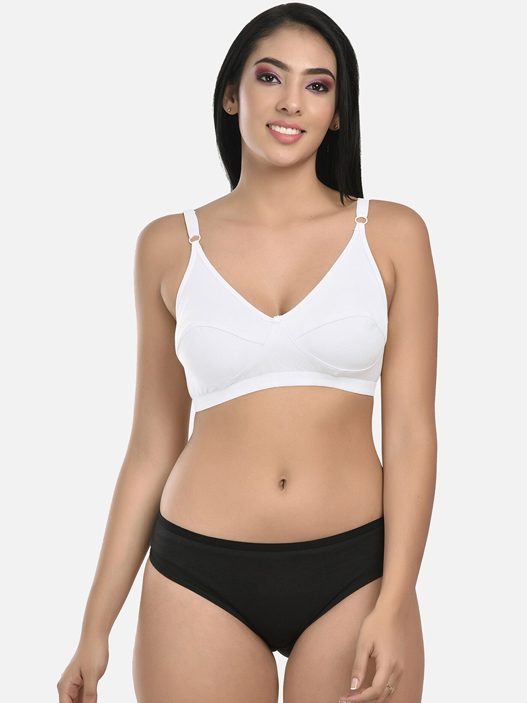 

StyFun Women Solid Lingerie Set, White