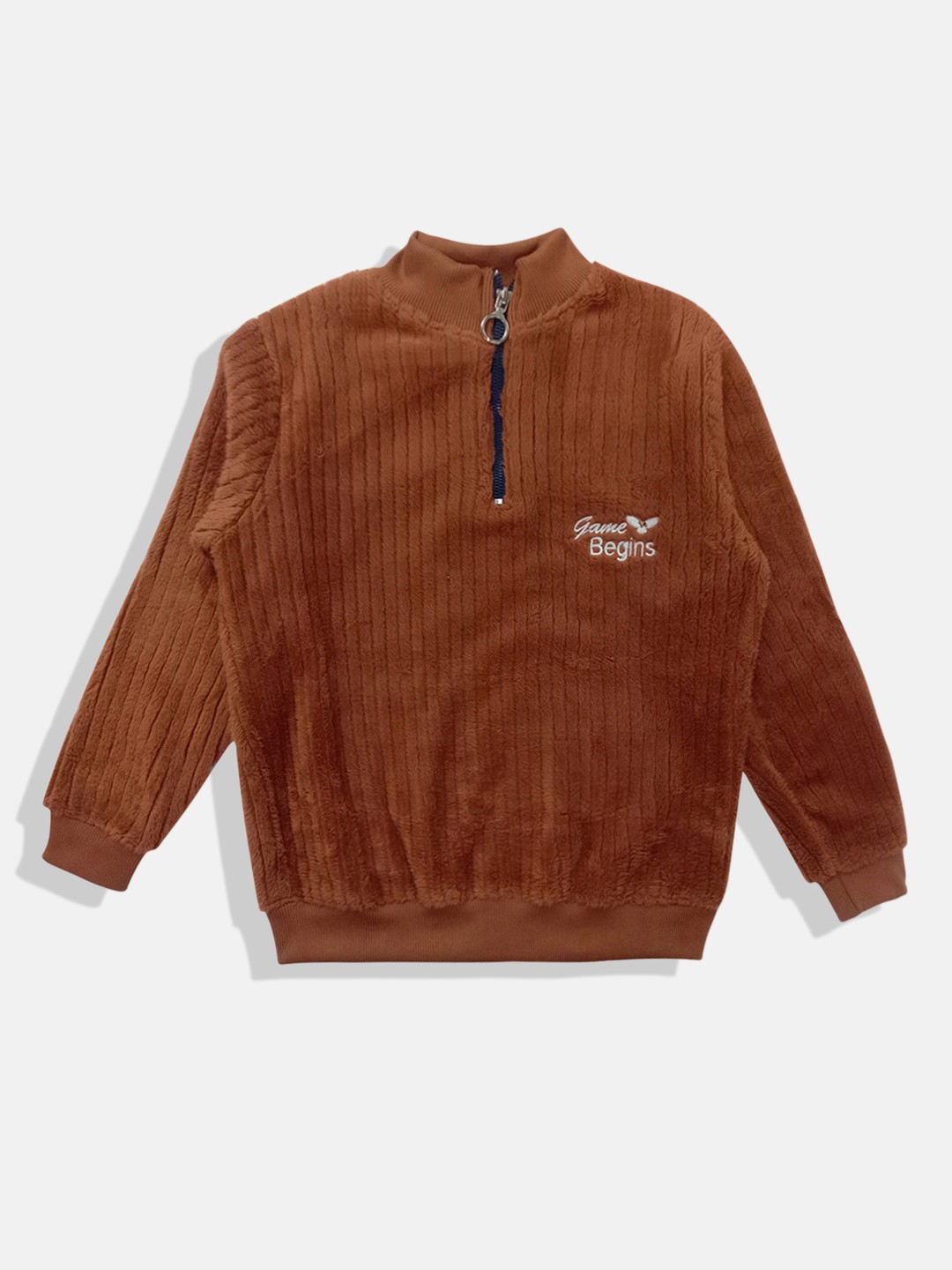 

GAME BEGINS Girls Premium Cotton Fleece Sweatshirt, Brown