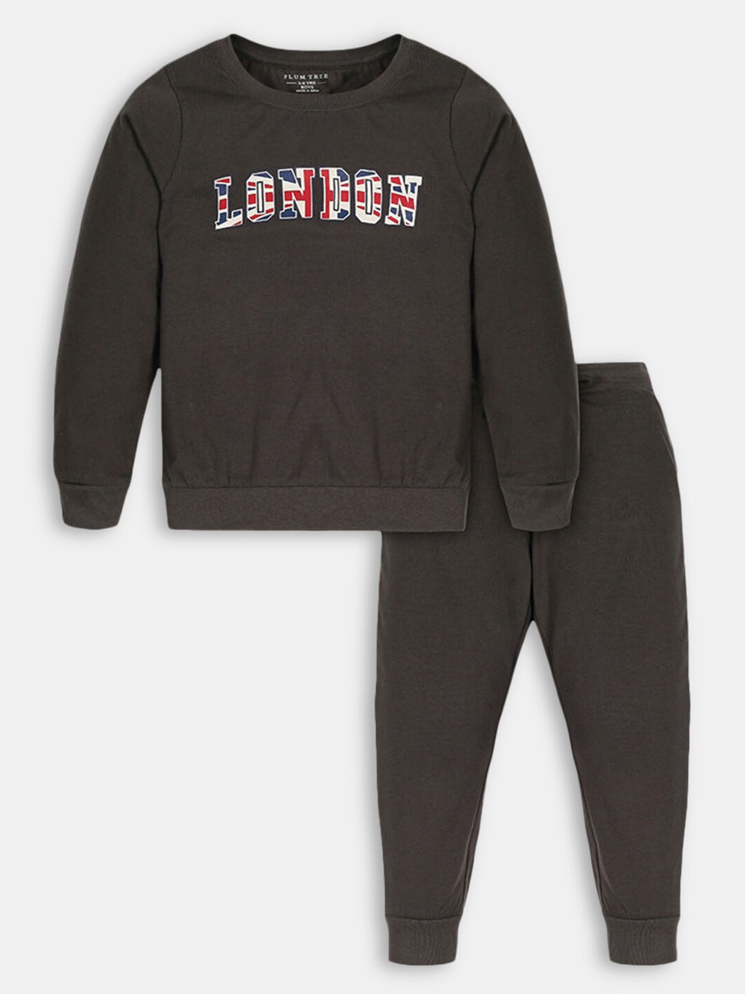 

Hopscotch Boys Grey & White Printed Top with Trousers