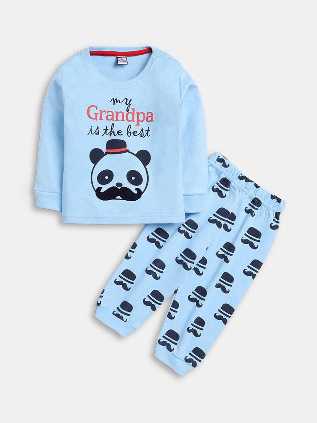 

Hopscotch Boys Printed Night suit, Blue