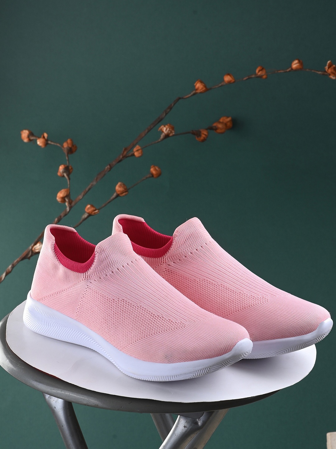 

TimberWood Women Pink Textile Walking Non-Marking Shoes