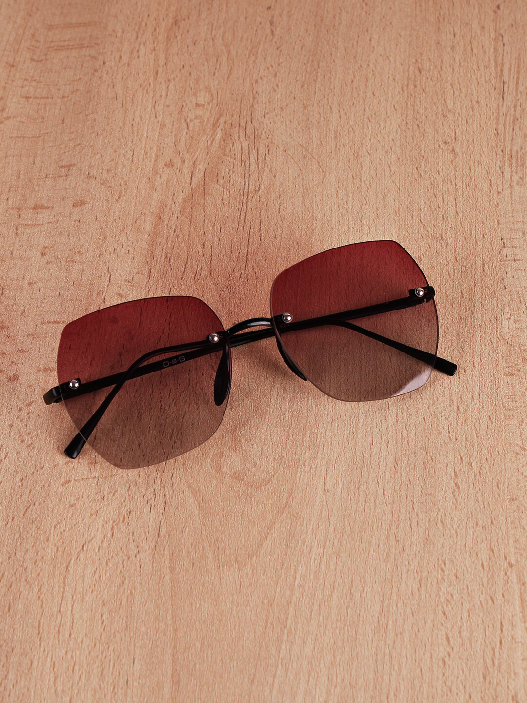 

FUZOKU Women Pink Lens & Black Oversized Sunglasses with UV Protected Lens FZKSS2022237