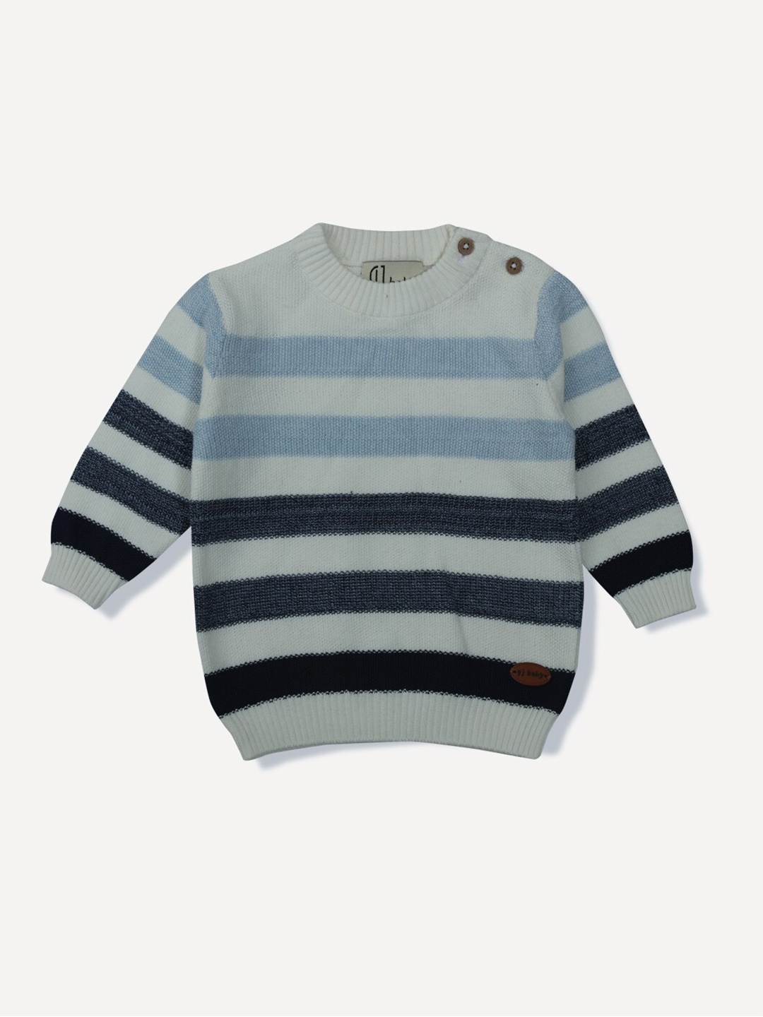 

Gini and Jony Boys Grey & Blue Striped Striped Pullover