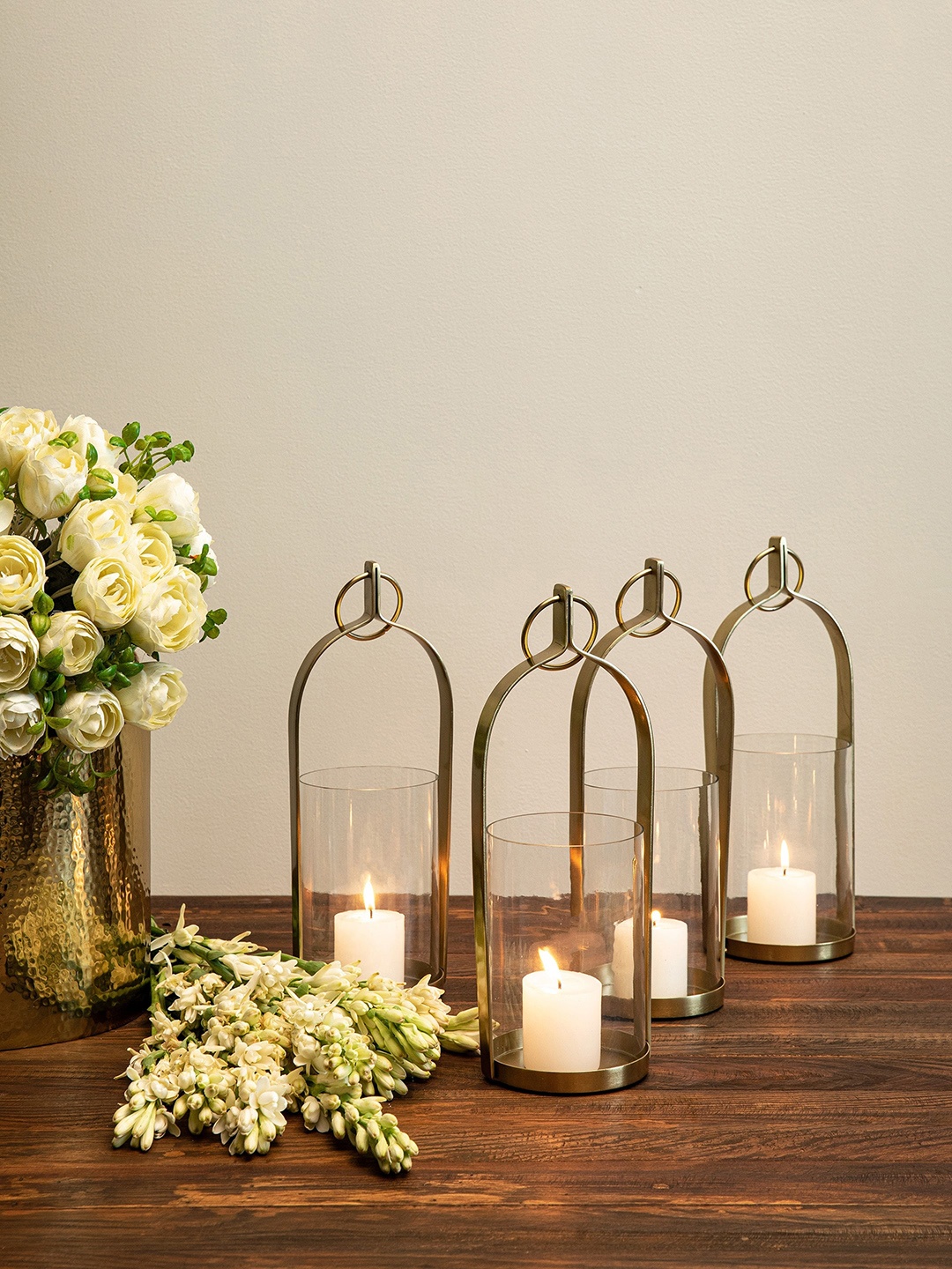 

Amoliconcepts Gold-Toned Solid Metal Candle Holders