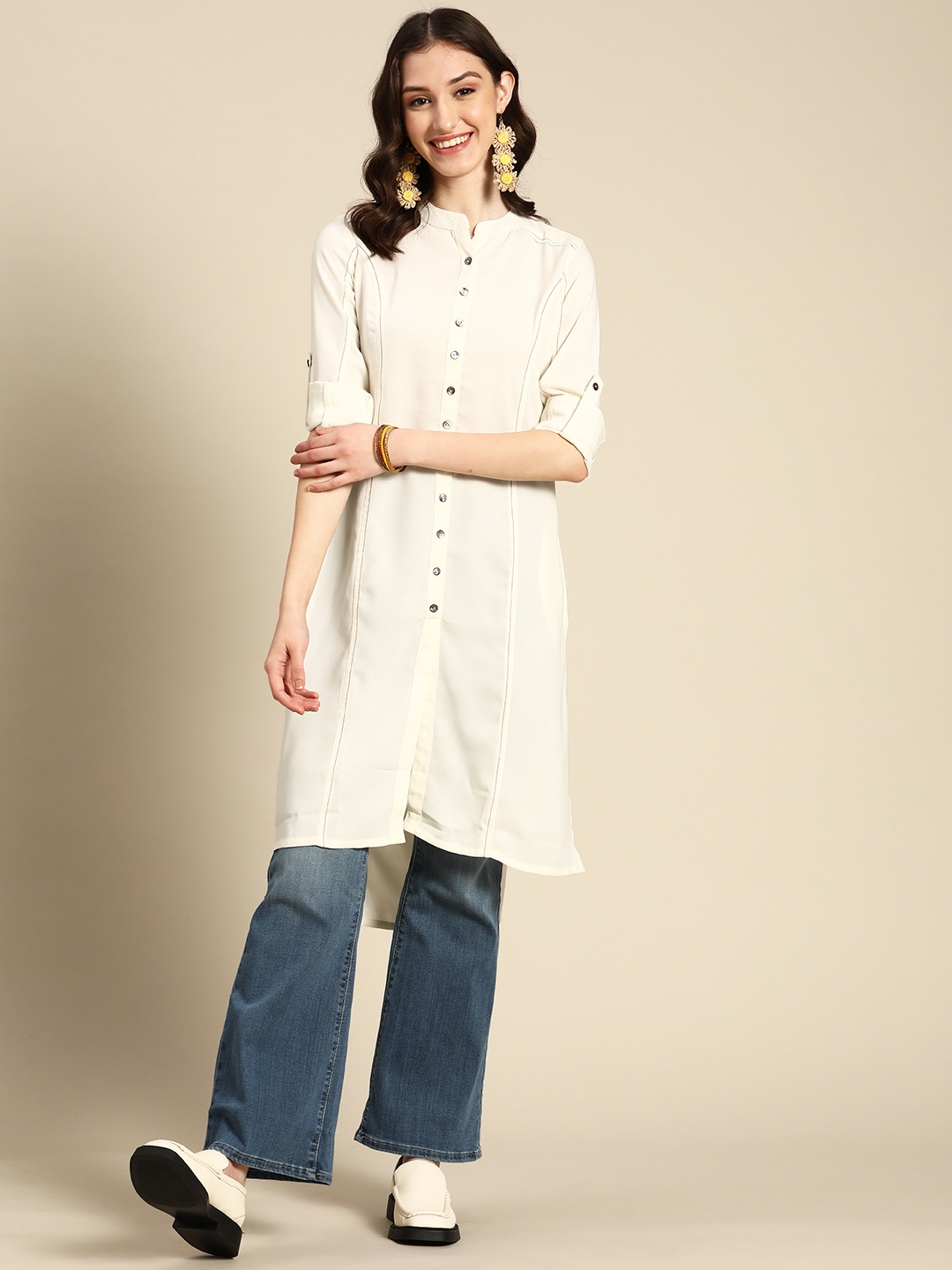 

Sangria Women Off White Kurta