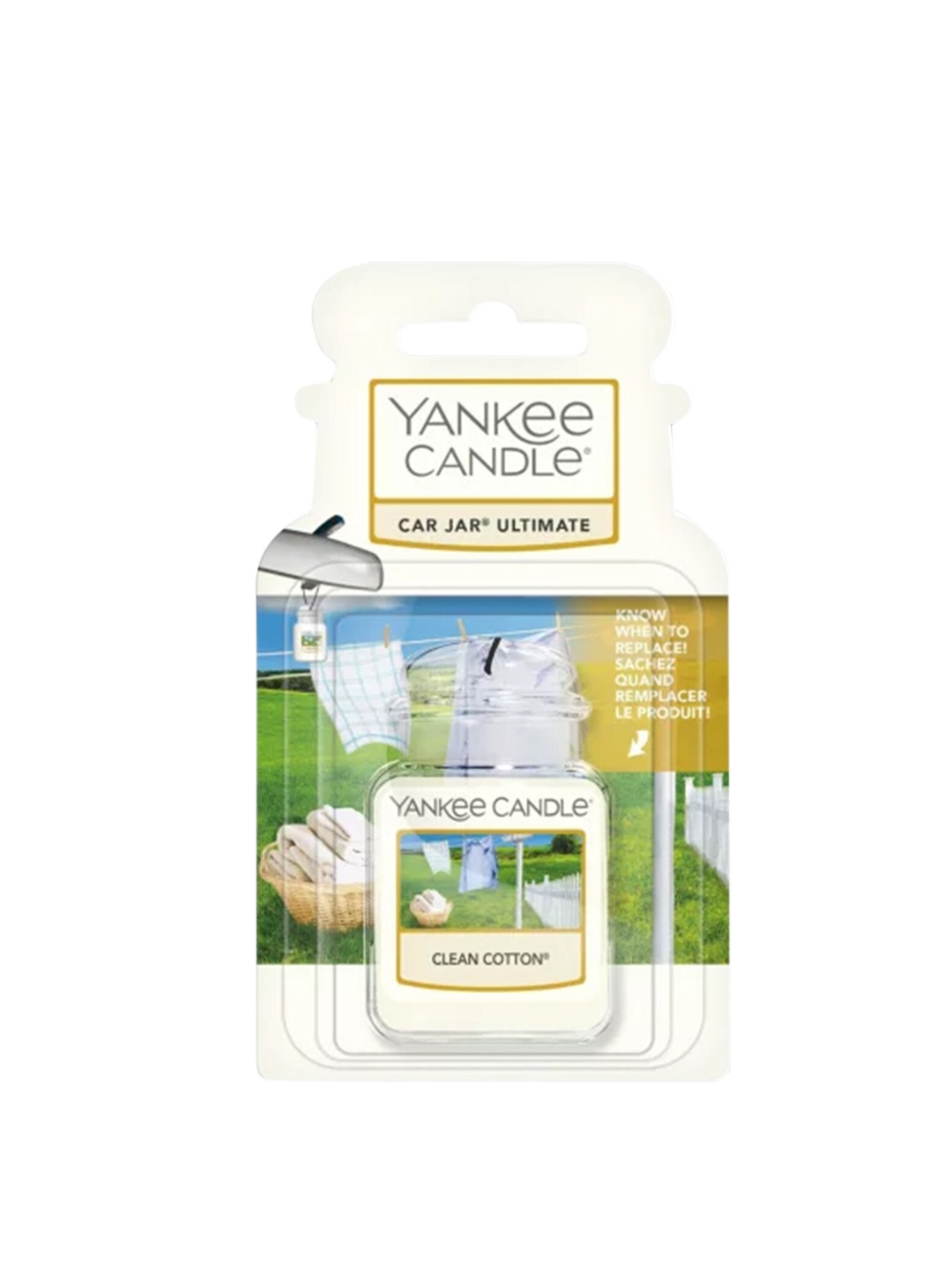 

YANKEE CANDLE White Clean Cotton Car Jar Air Freshener