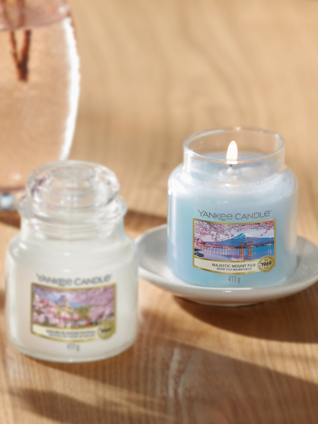

YANKEE CANDLE Blue Solid Small Jar Scented Candles -Majestic Mount Fuji
