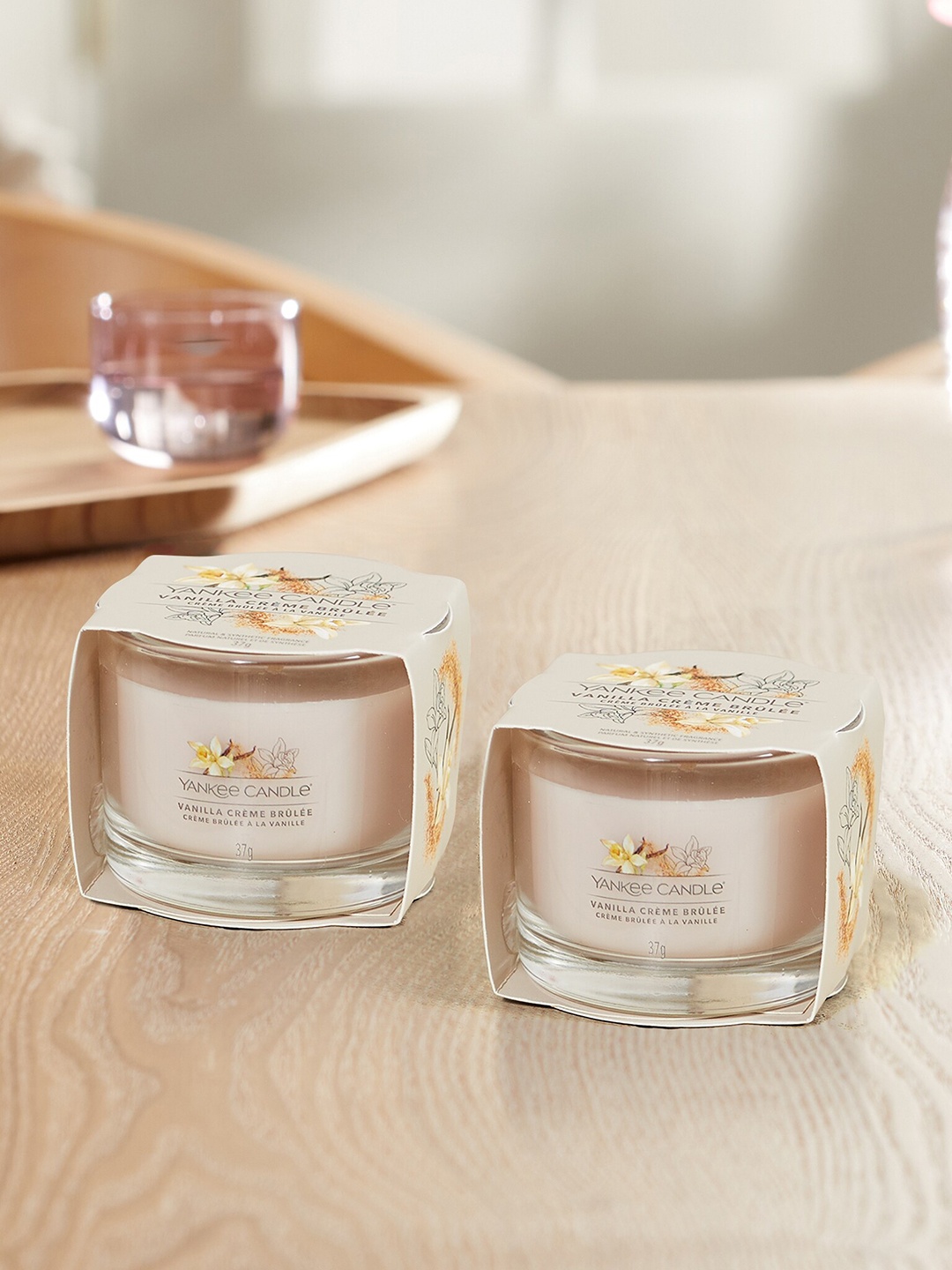 

YANKEE CANDLE Brown Vanilla Crme Brulee Scented Candle Filled Votive