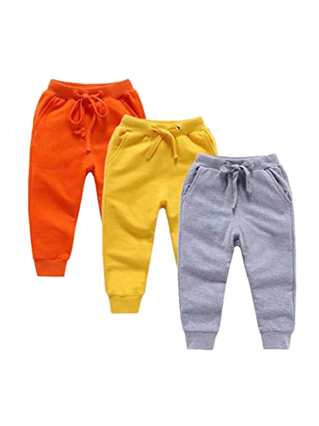 

KYDA KIDS Pack of 3 Printed Cotton Track Pants, Grey