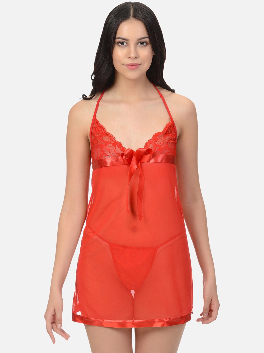 

mod & shy Red Halter Neck Baby Doll